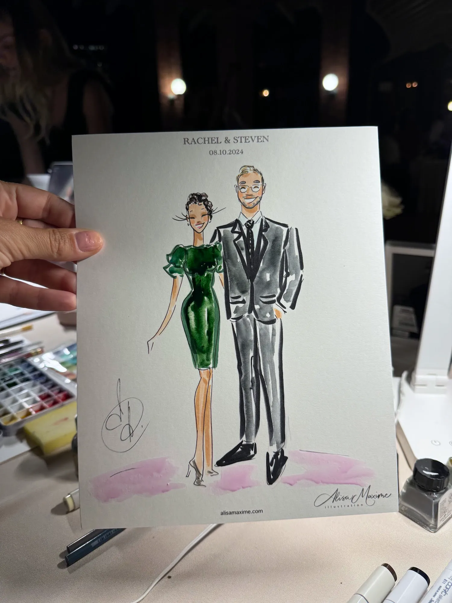 Live fashion sketch 7 from A Night of Elegance at Café Brauer in Chicago