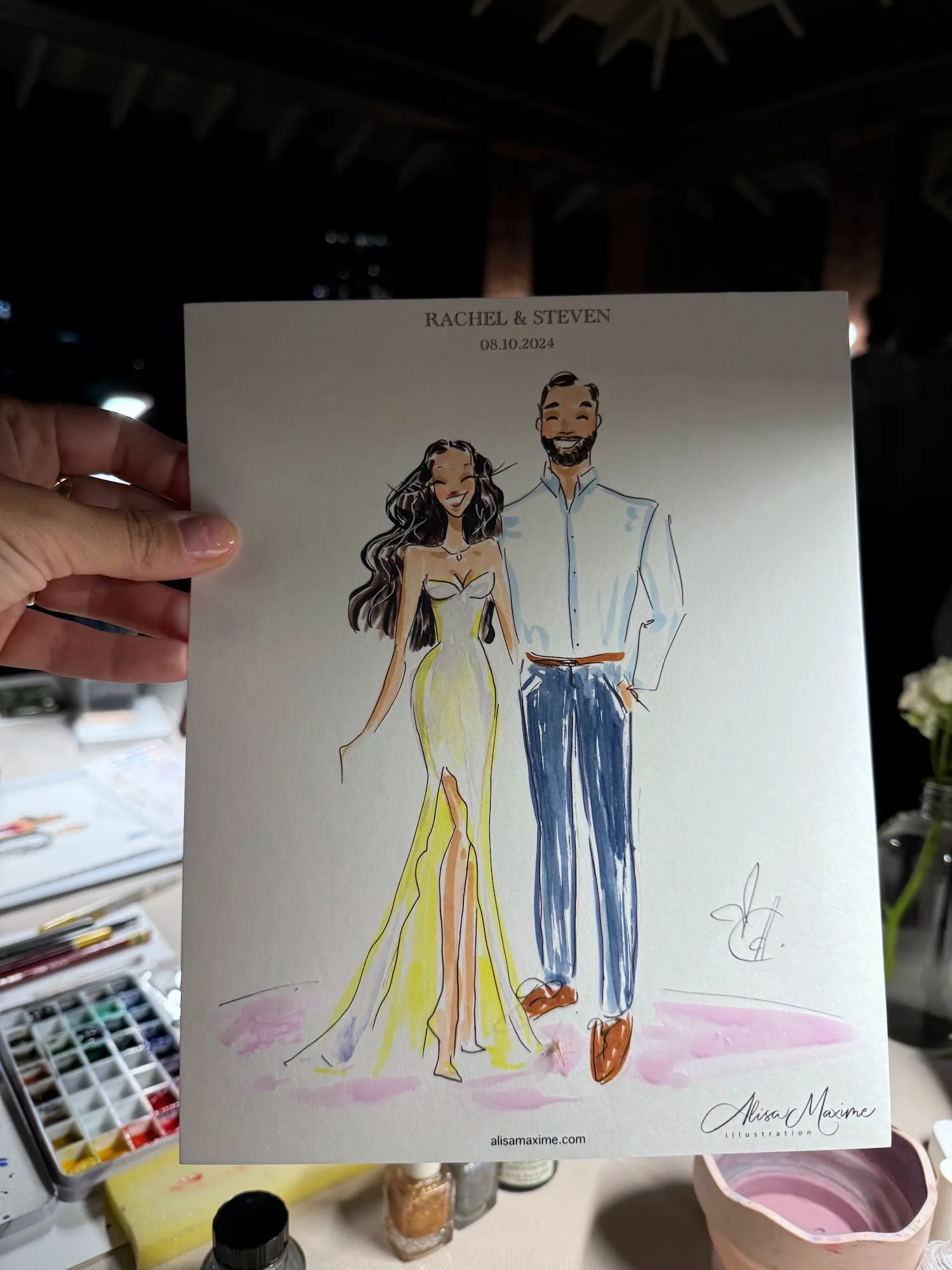 Live fashion sketch 3 from A Night of Elegance at Café Brauer in Chicago
