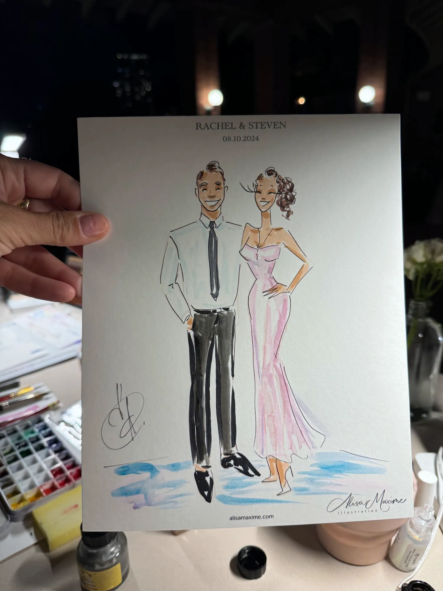 Live fashion sketch 5 from A Night of Elegance at Café Brauer in Chicago