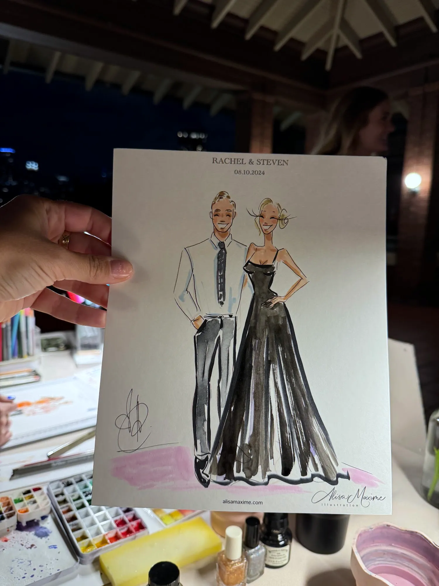 Live fashion sketch 2 from A Night of Elegance at Café Brauer in Chicago