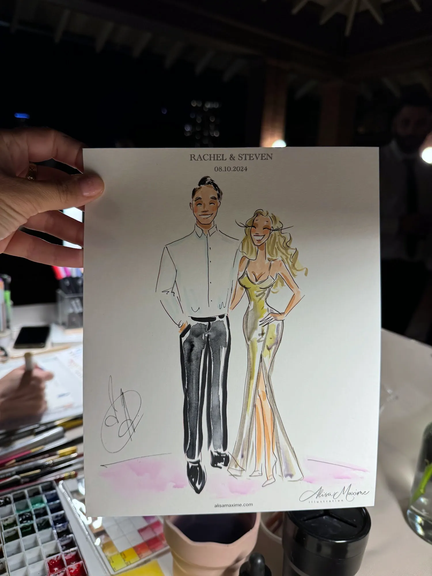 Live fashion sketch 9 from A Night of Elegance at Café Brauer in Chicago