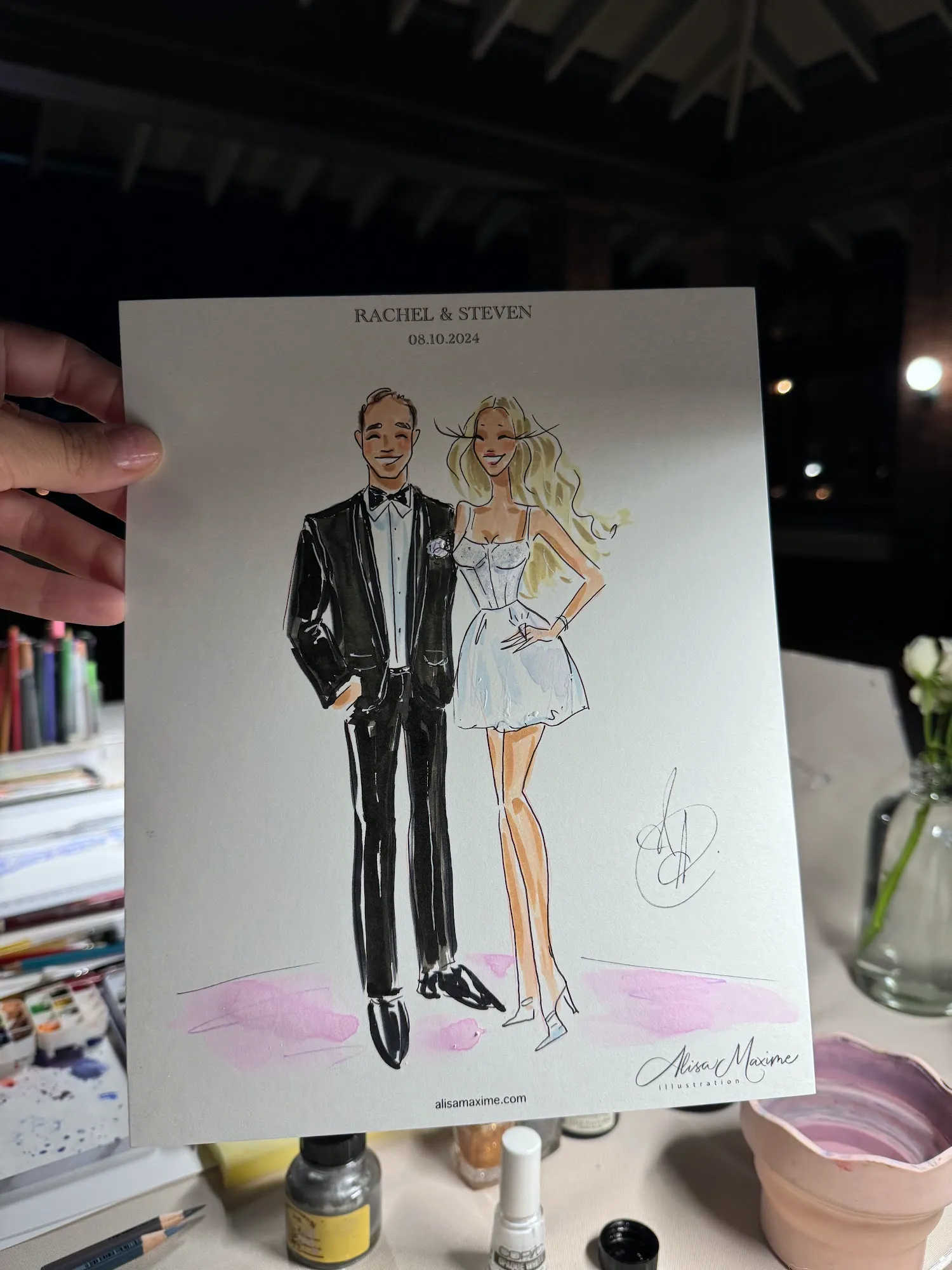 Live fashion sketch 8 from A Night of Elegance at Café Brauer in Chicago