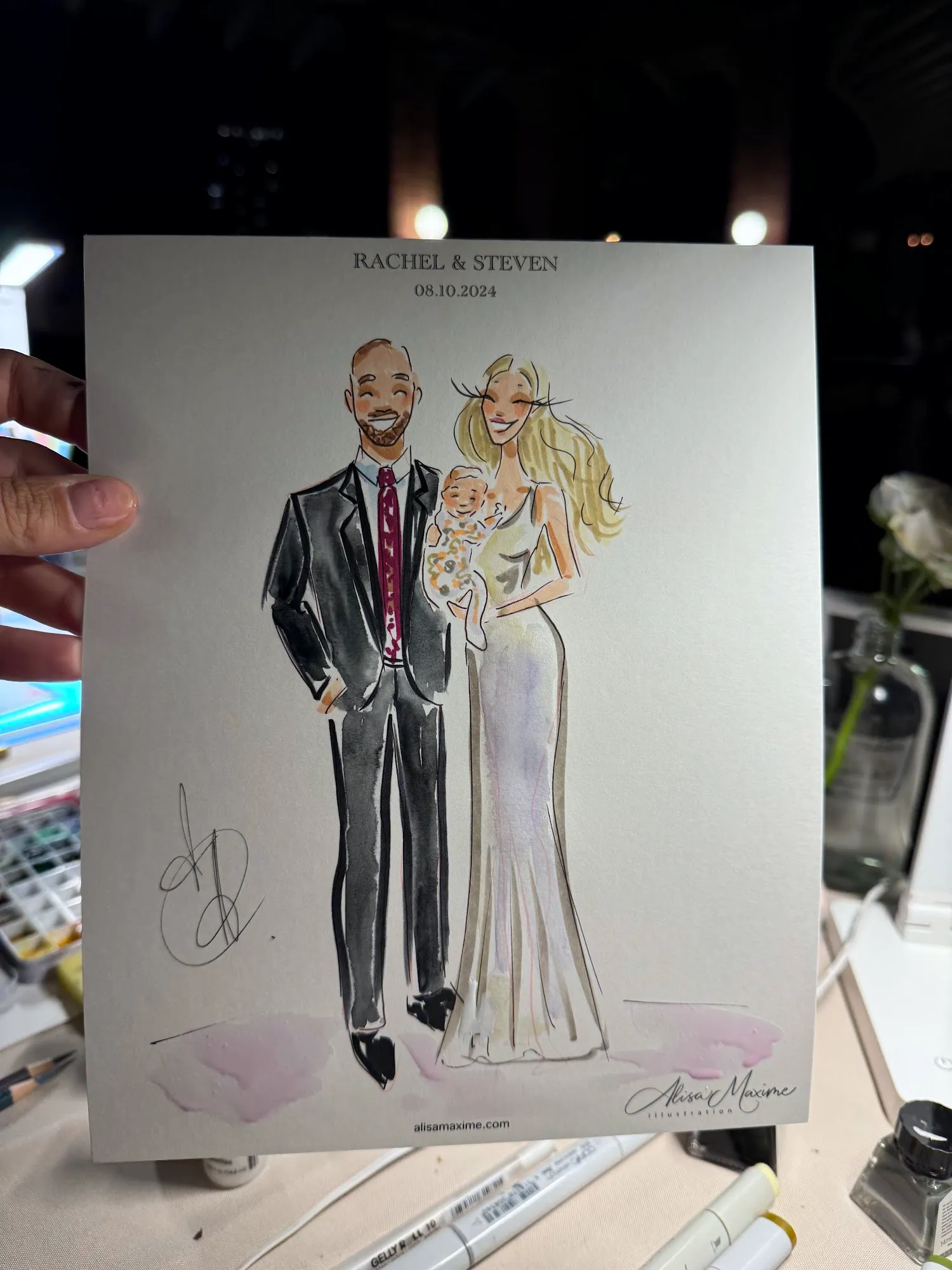Live fashion sketch 14 from A Night of Elegance at Café Brauer in Chicago