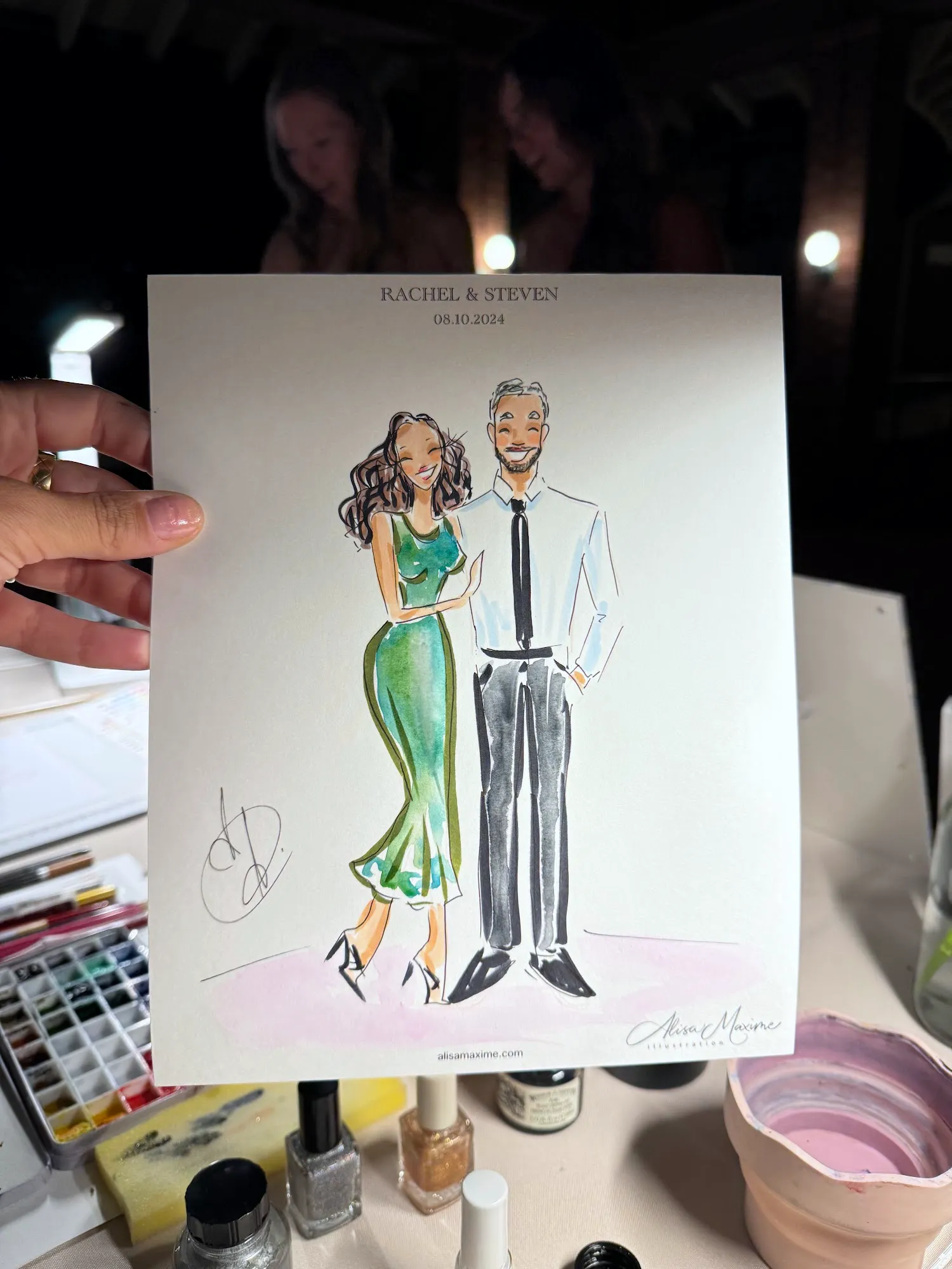 Live fashion sketch 12 from A Night of Elegance at Café Brauer in Chicago