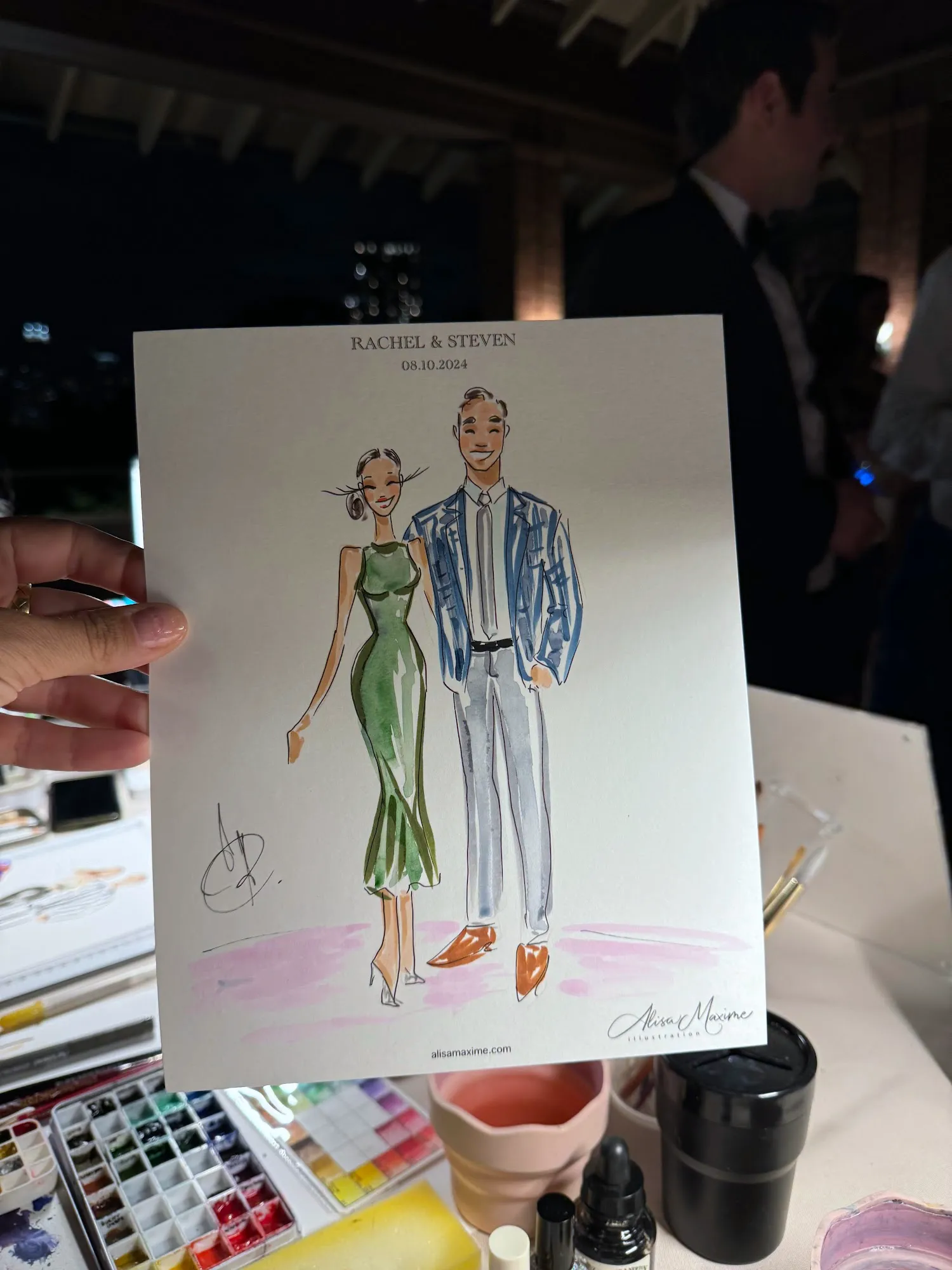 Live fashion sketch 4 from A Night of Elegance at Café Brauer in Chicago