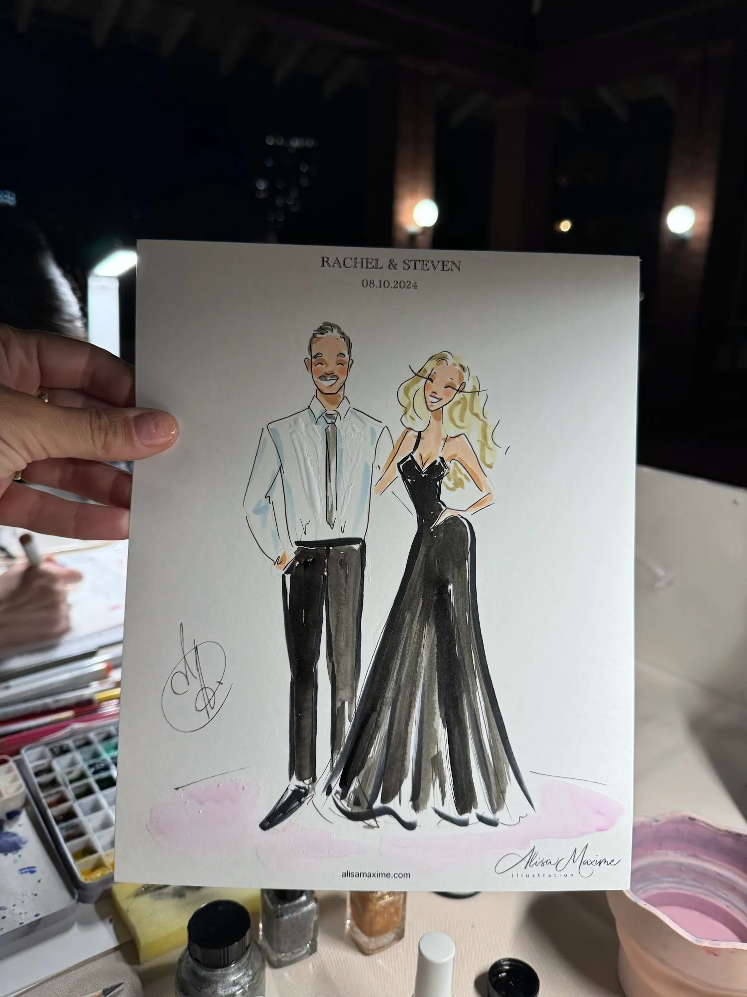 Live fashion sketch 13 from A Night of Elegance at Café Brauer in Chicago