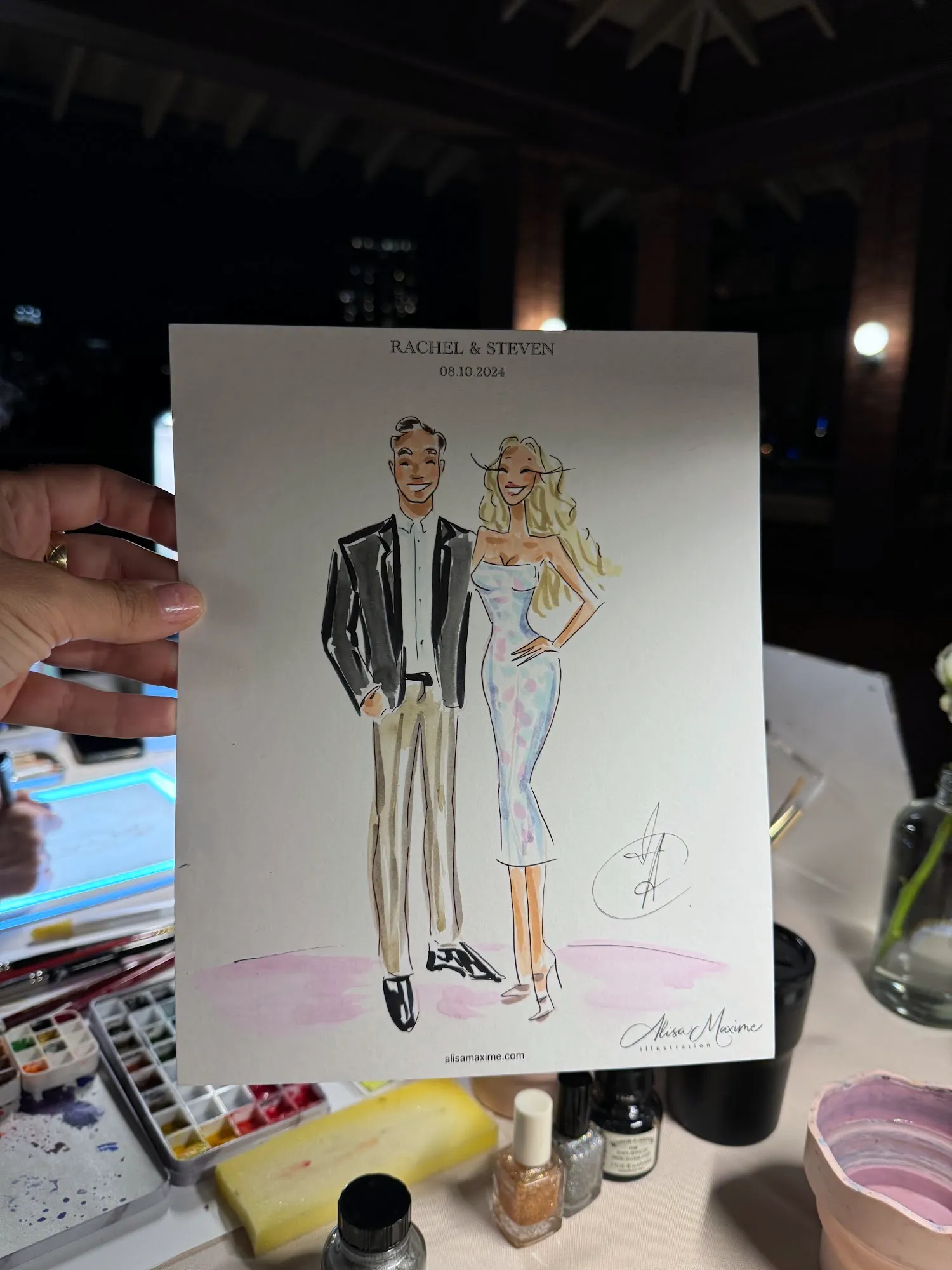 Live fashion sketch 6 from A Night of Elegance at Café Brauer in Chicago