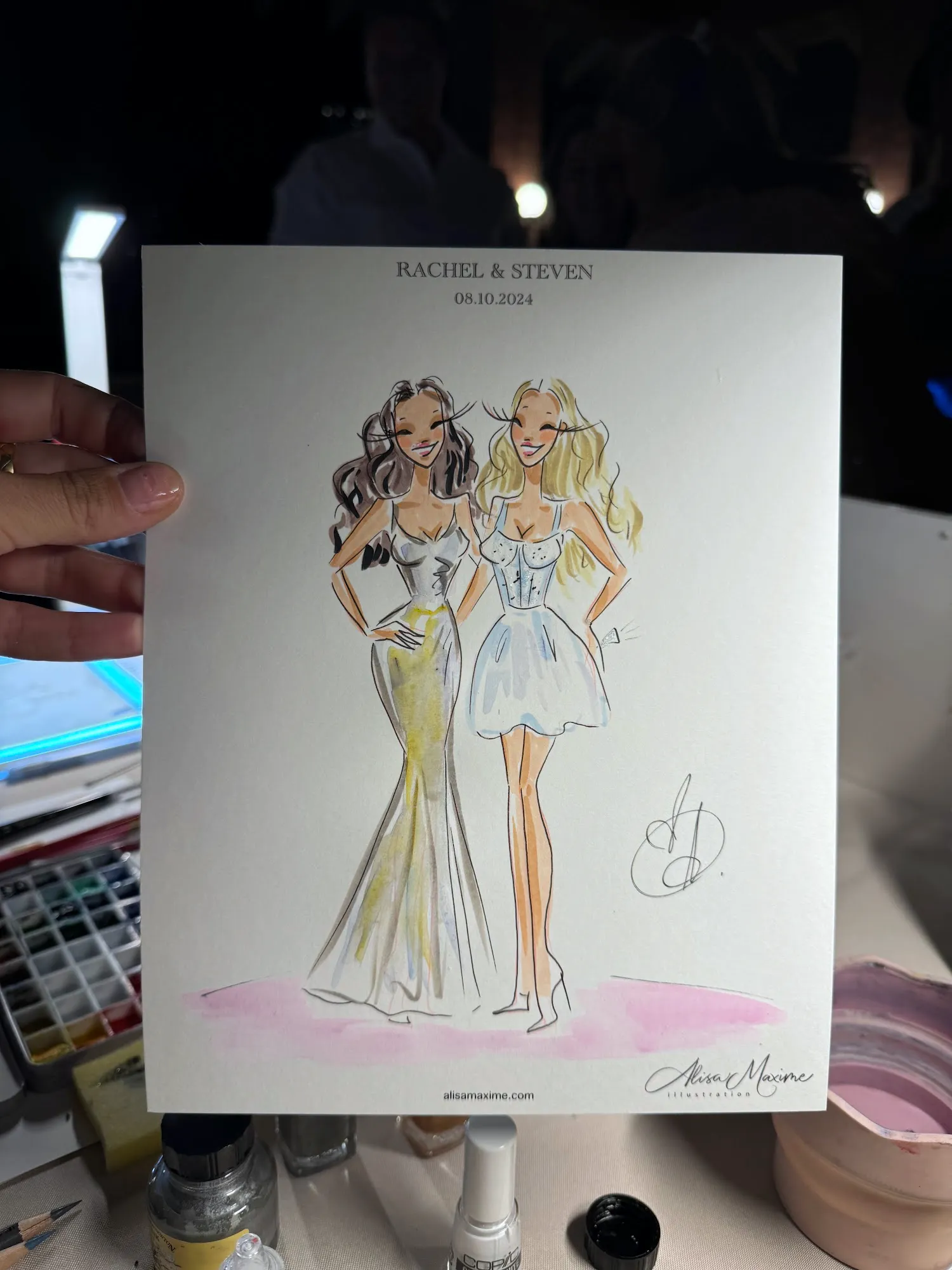 Live fashion sketch 11 from A Night of Elegance at Café Brauer in Chicago