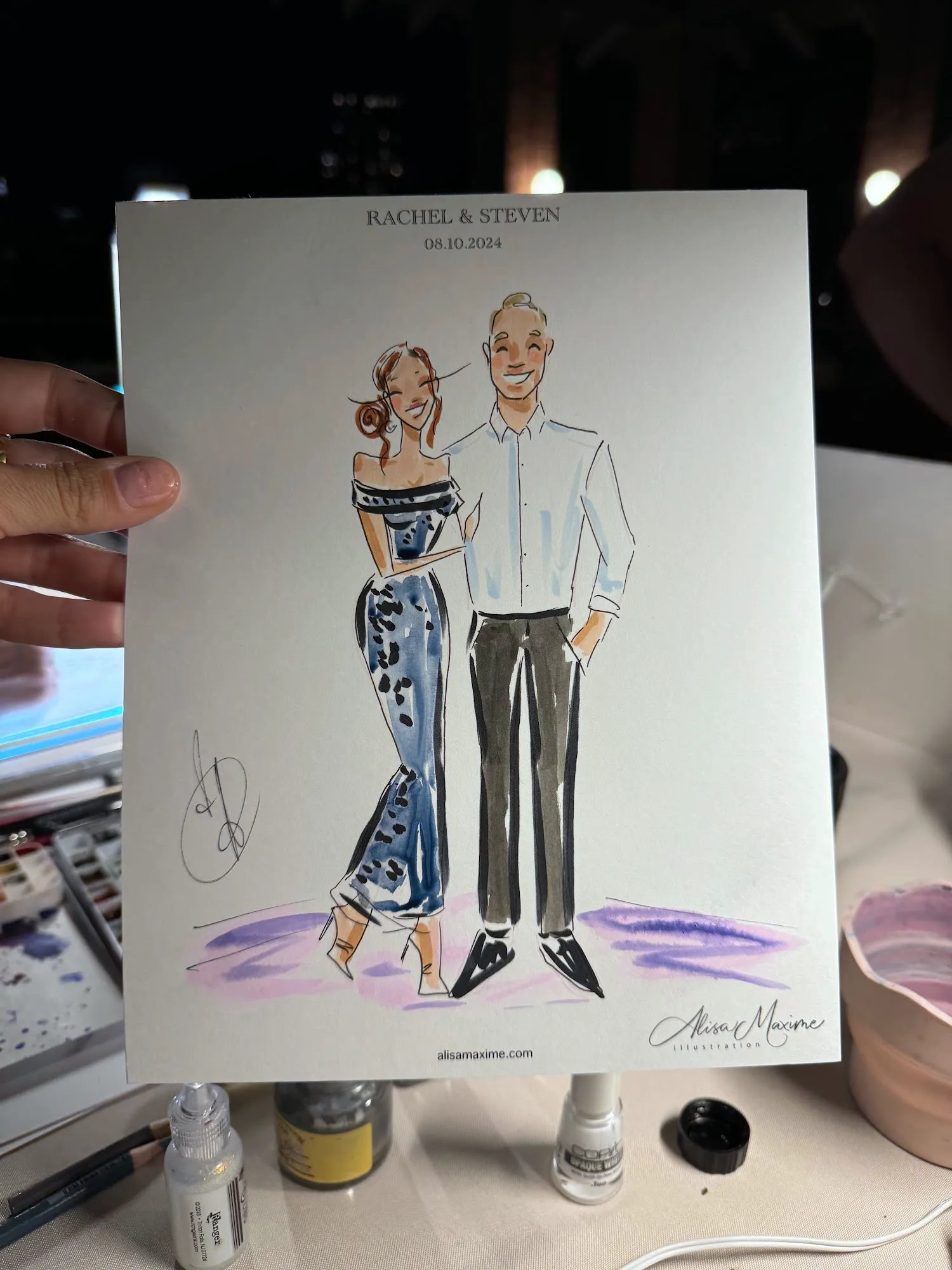 Live fashion sketch 10 from A Night of Elegance at Café Brauer in Chicago