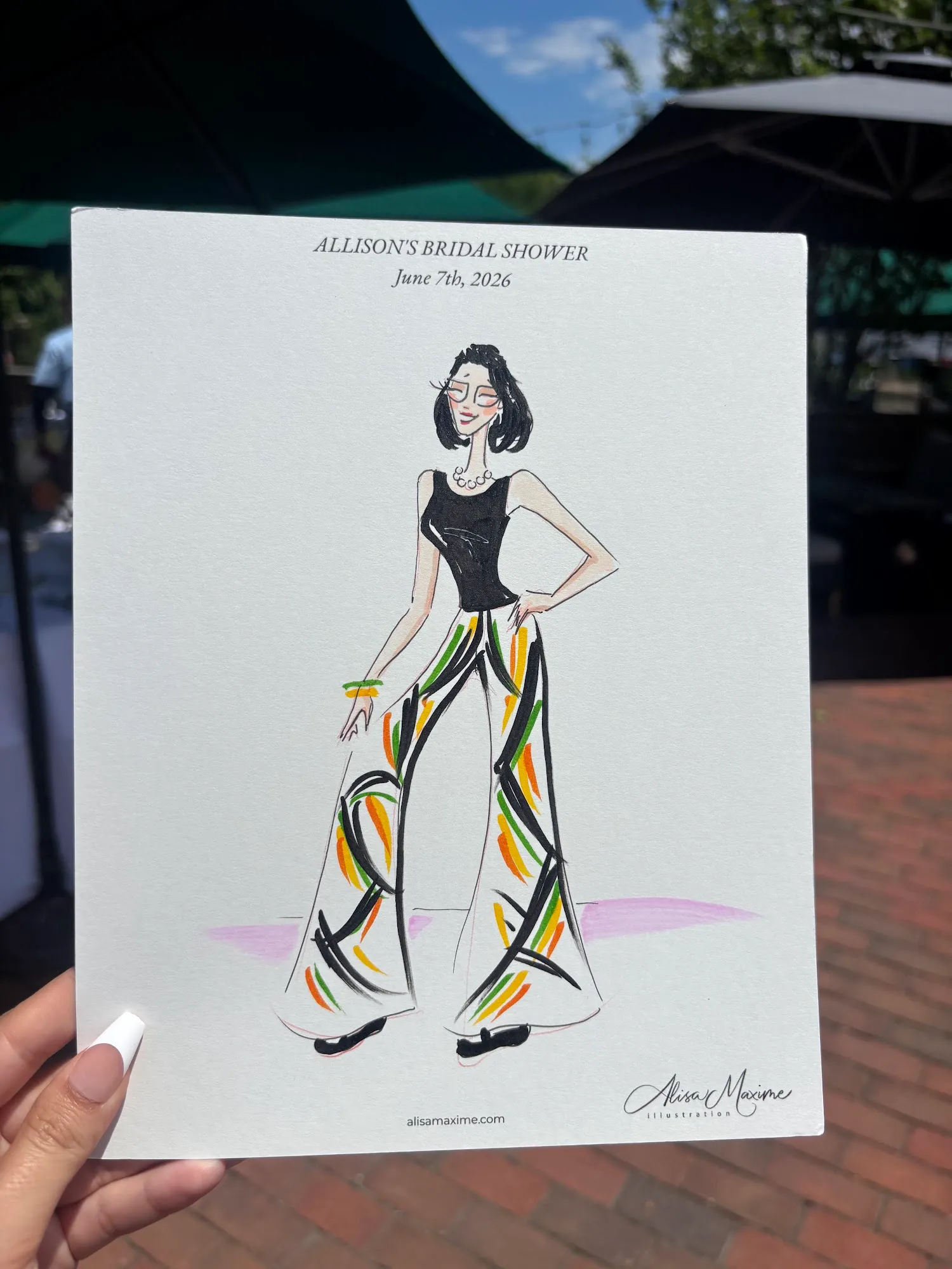 Live fashion sketch 6 from Bridal Shower Celebration at Mill River Club, New York
