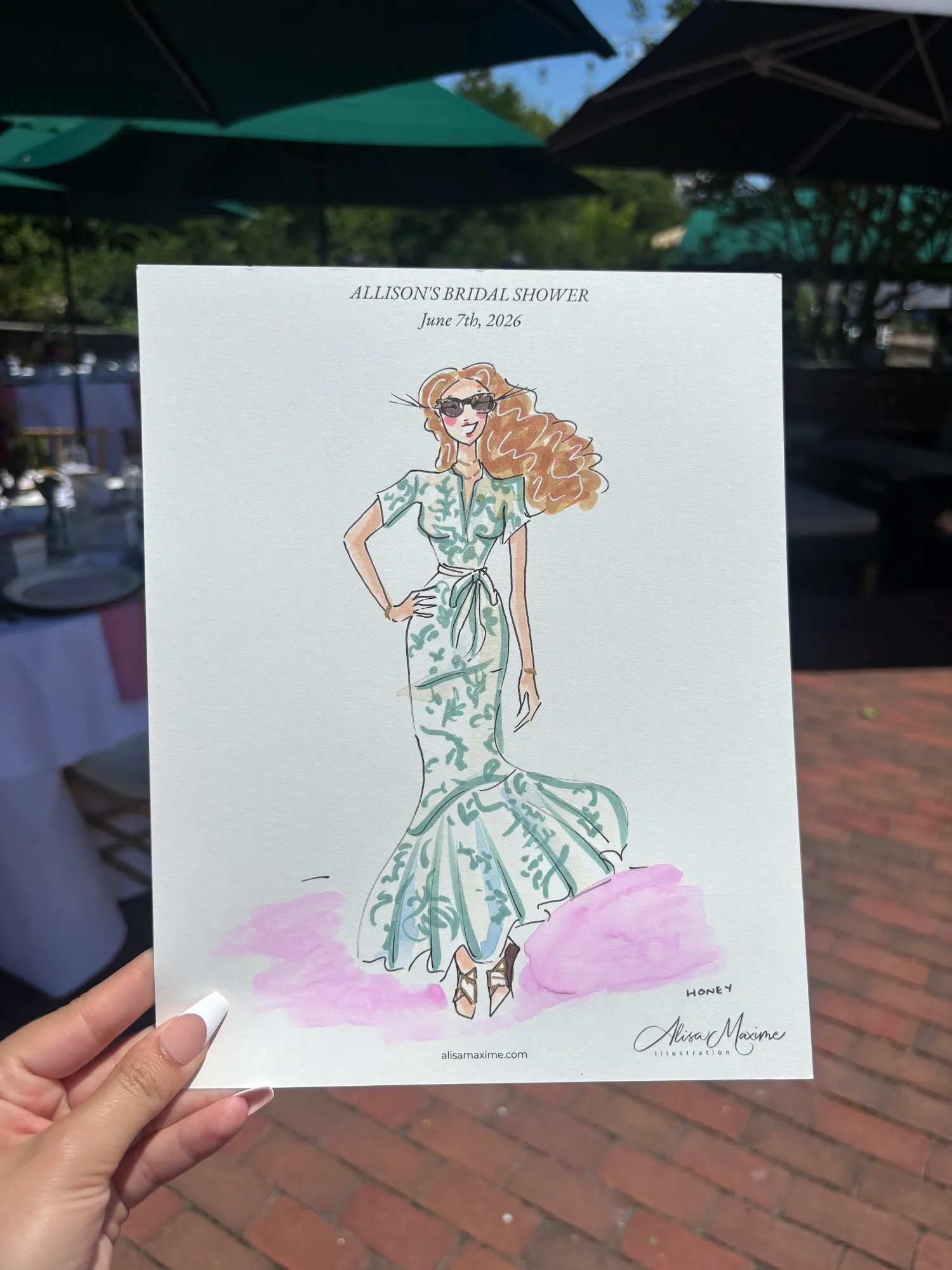 Live fashion sketch 10 from Bridal Shower Celebration at Mill River Club, New York