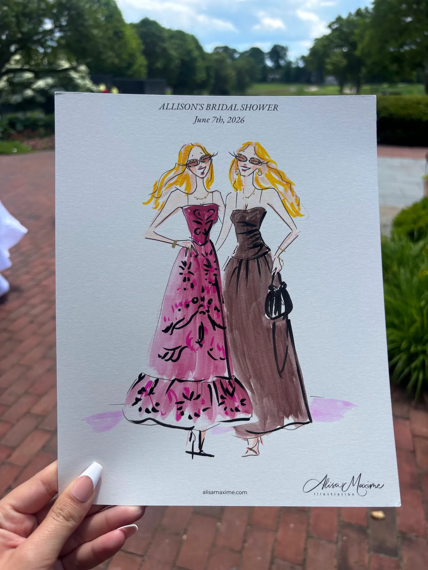 Live fashion sketch 15 from Bridal Shower Celebration at Mill River Club, New York