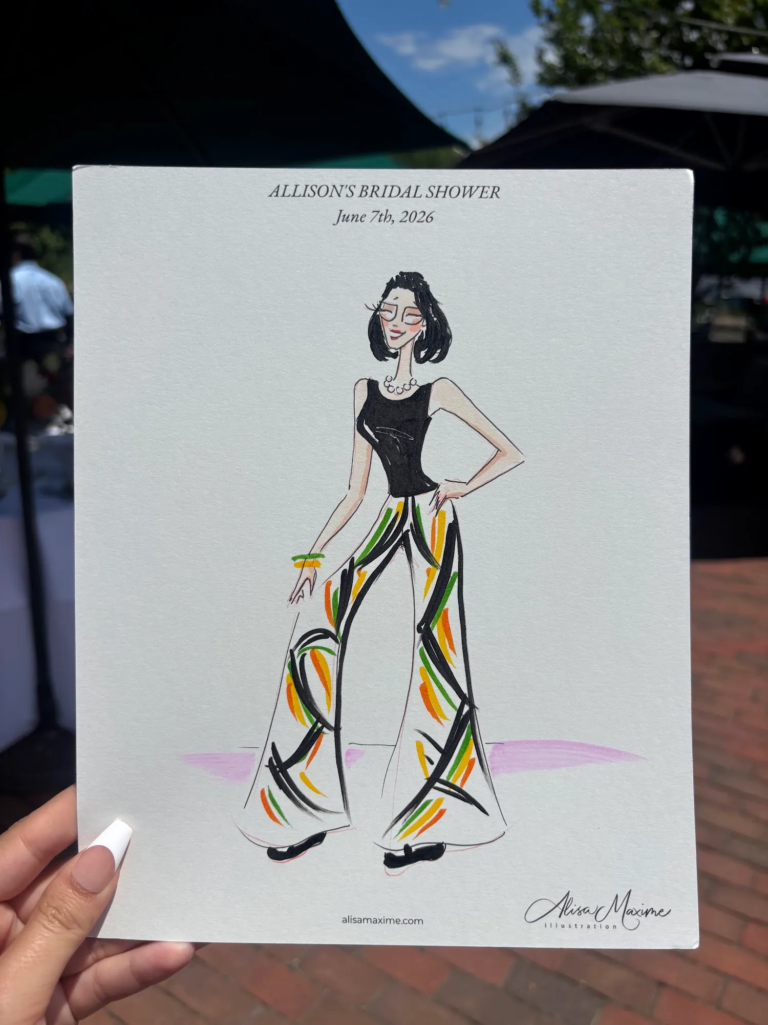 Live fashion sketch 7 from Bridal Shower Celebration at Mill River Club, New York
