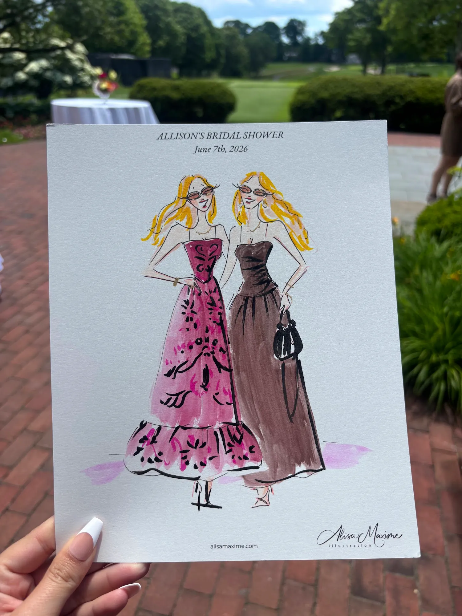 Live fashion sketch 13 from Bridal Shower Celebration at Mill River Club, New York