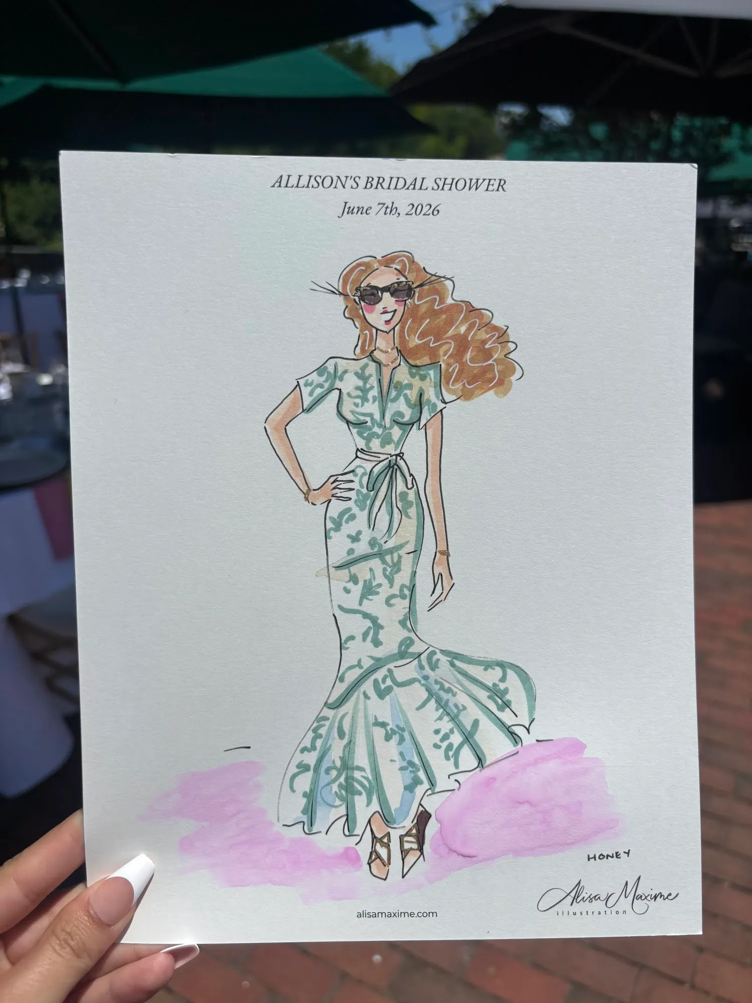Live fashion sketch 8 from Bridal Shower Celebration at Mill River Club, New York