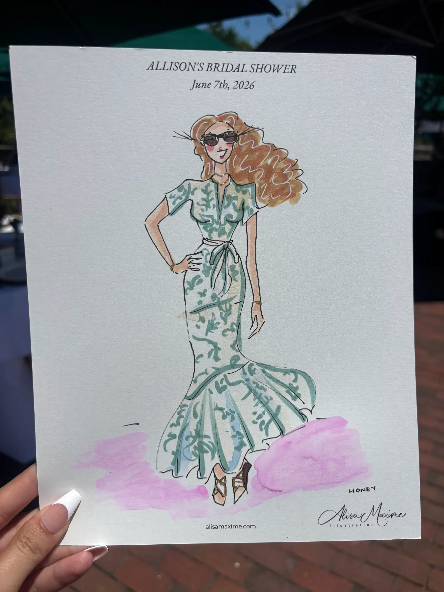 Live fashion sketch 9 from Bridal Shower Celebration at Mill River Club, New York