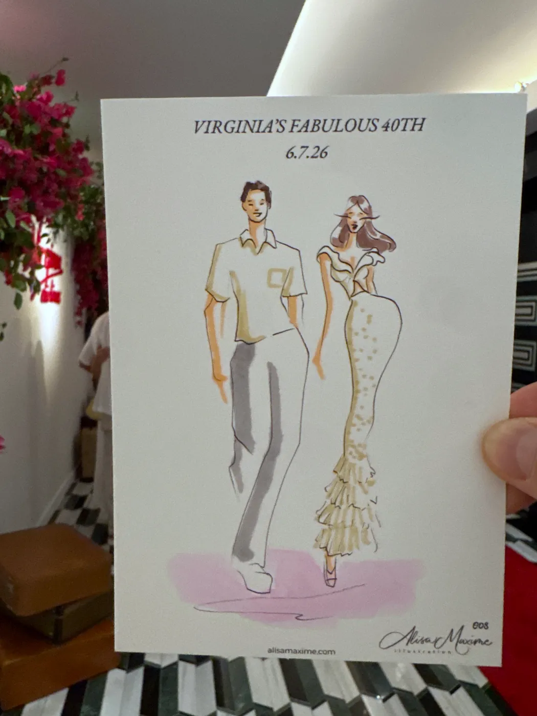 Live fashion sketch 8 from A Fashionable Celebration in Houston