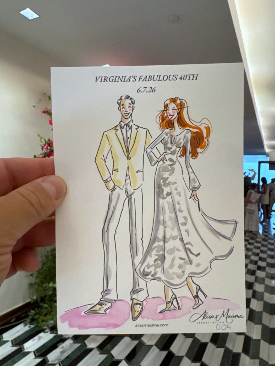 Live sketch from A Fashionable Celebration in Houston