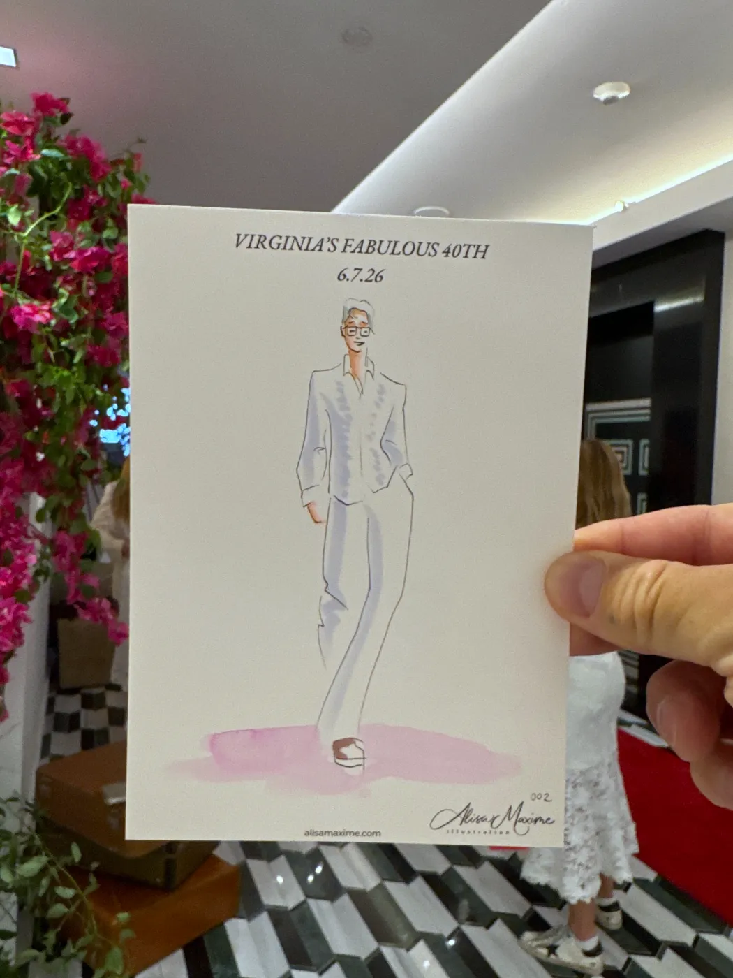 Live fashion sketch 3 from A Fashionable Celebration in Houston