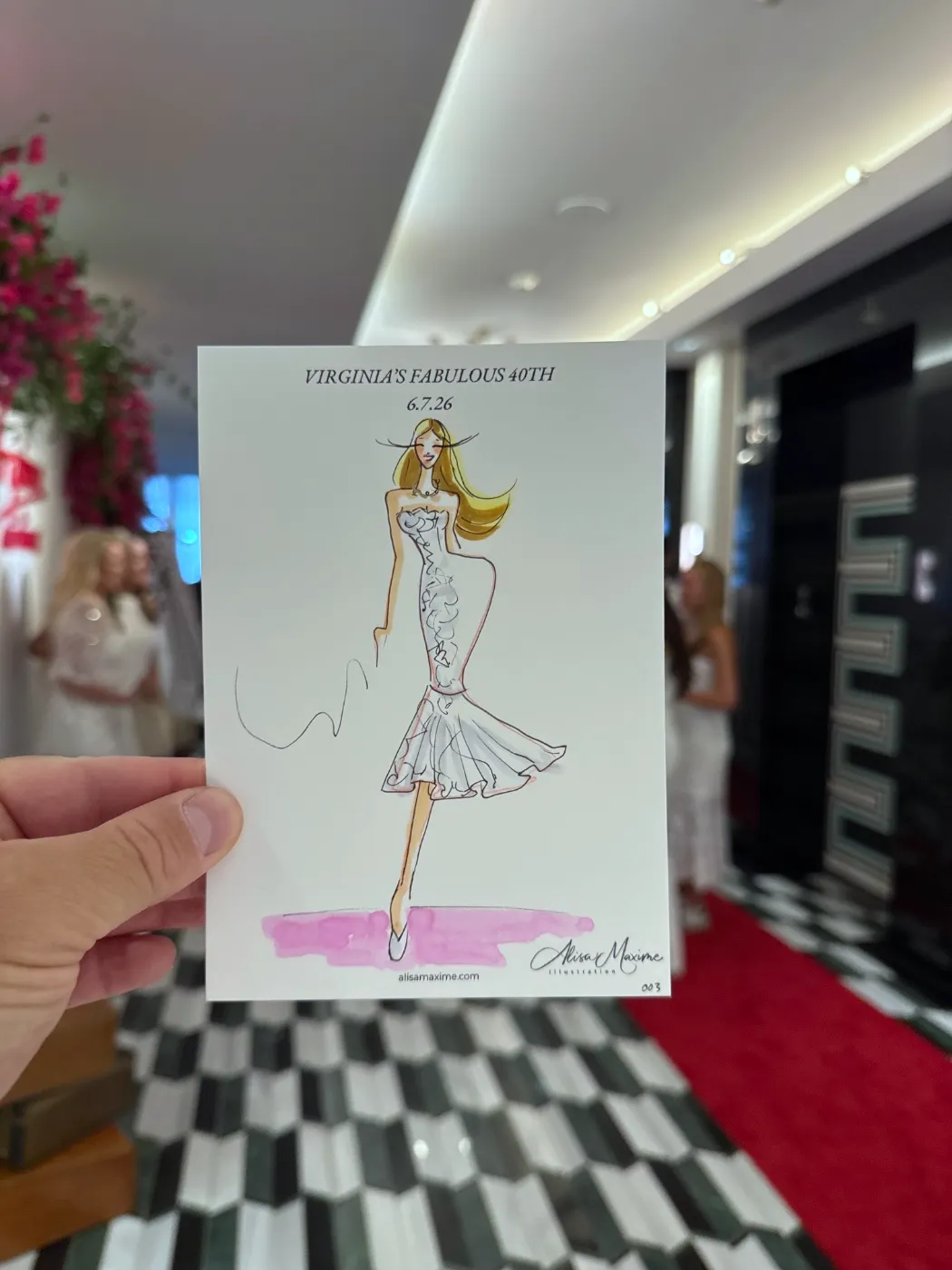 Live fashion sketch 4 from A Fashionable Celebration in Houston
