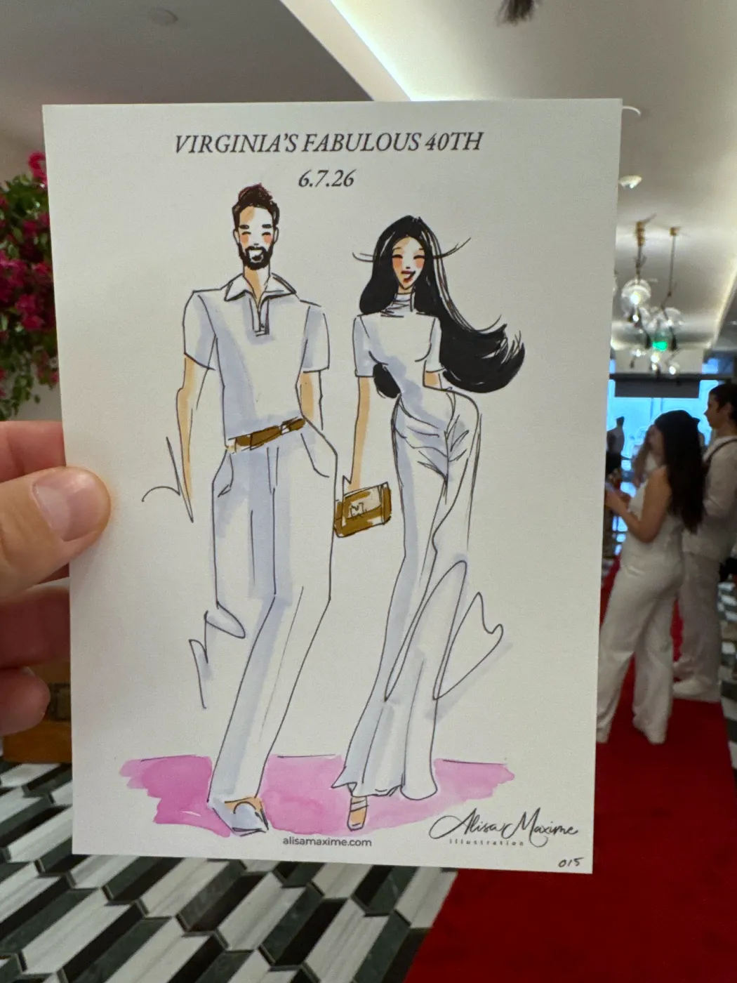 Live fashion sketch 15 from A Fashionable Celebration in Houston
