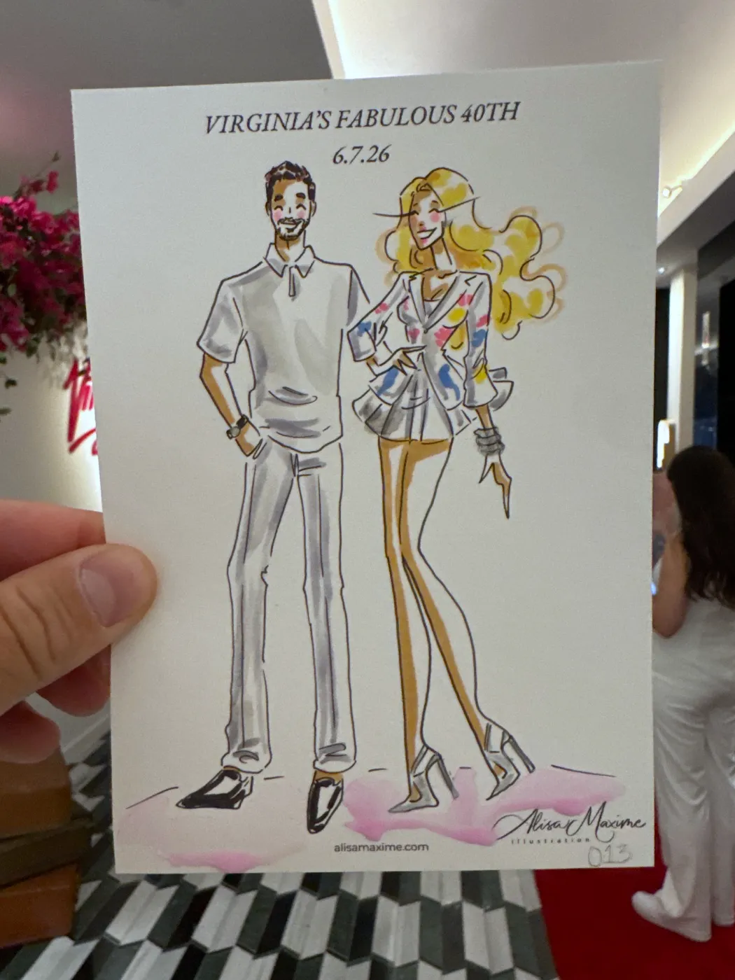 Live fashion sketch 13 from A Fashionable Celebration in Houston