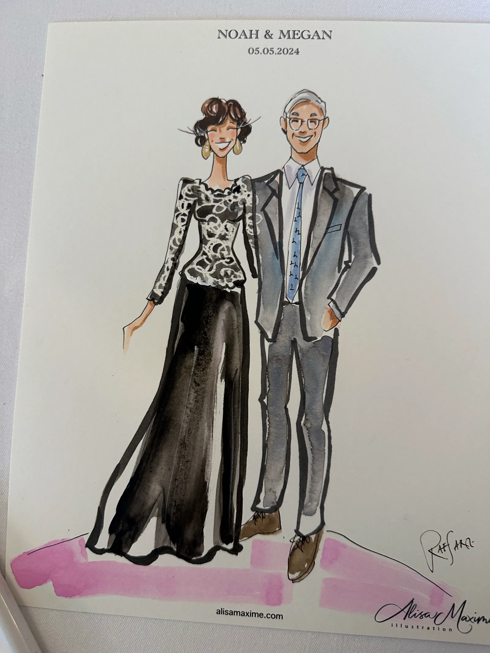 Live fashion sketch 10 from Elegant Wedding Celebration at The Adolphus Hotel, Dallas