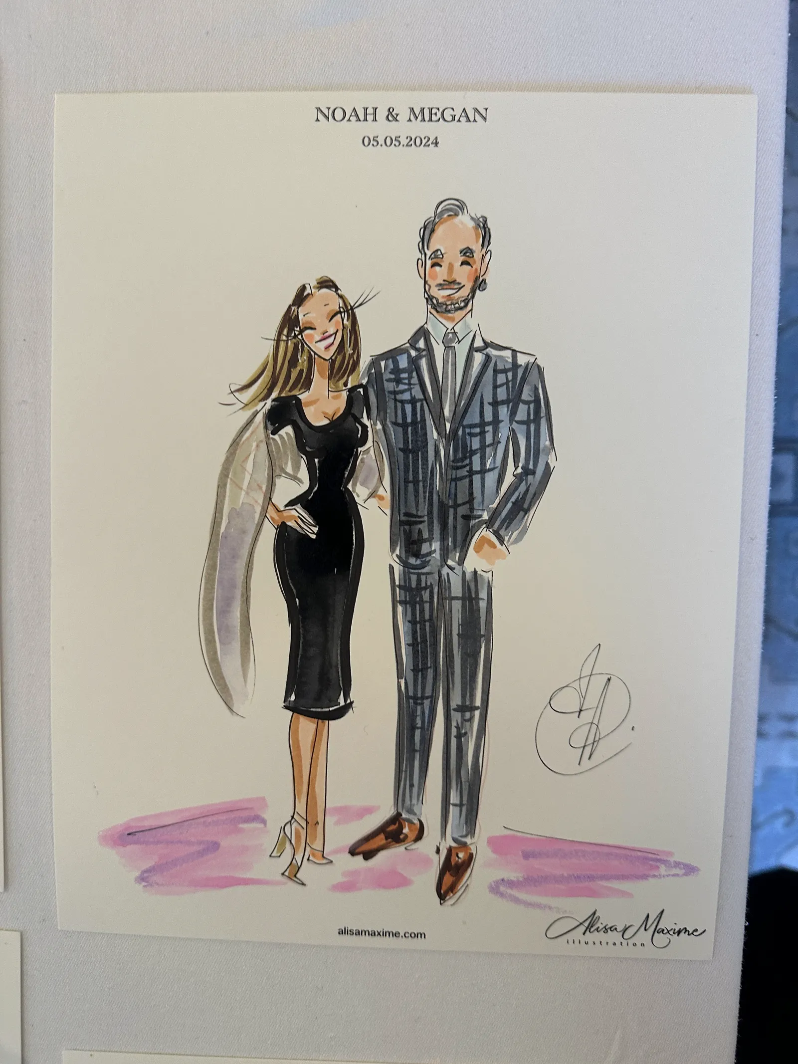 Live fashion sketch 11 from Elegant Wedding Celebration at The Adolphus Hotel, Dallas