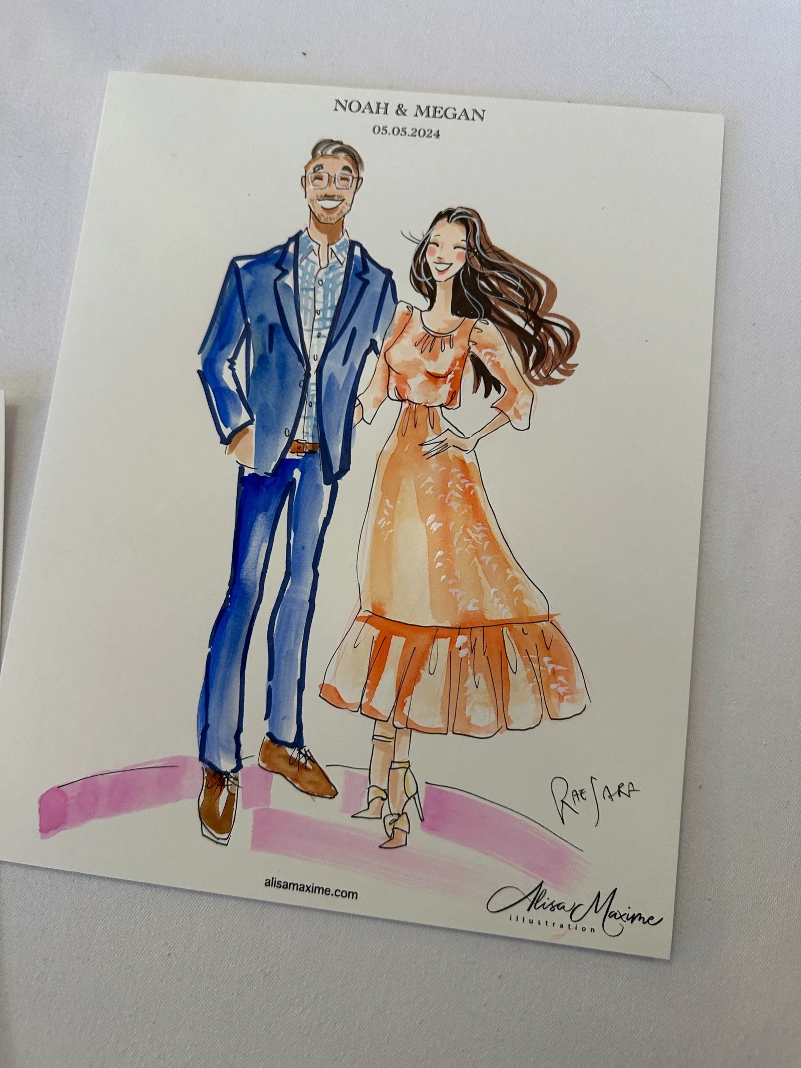 Live fashion sketch 12 from Elegant Wedding Celebration at The Adolphus Hotel, Dallas