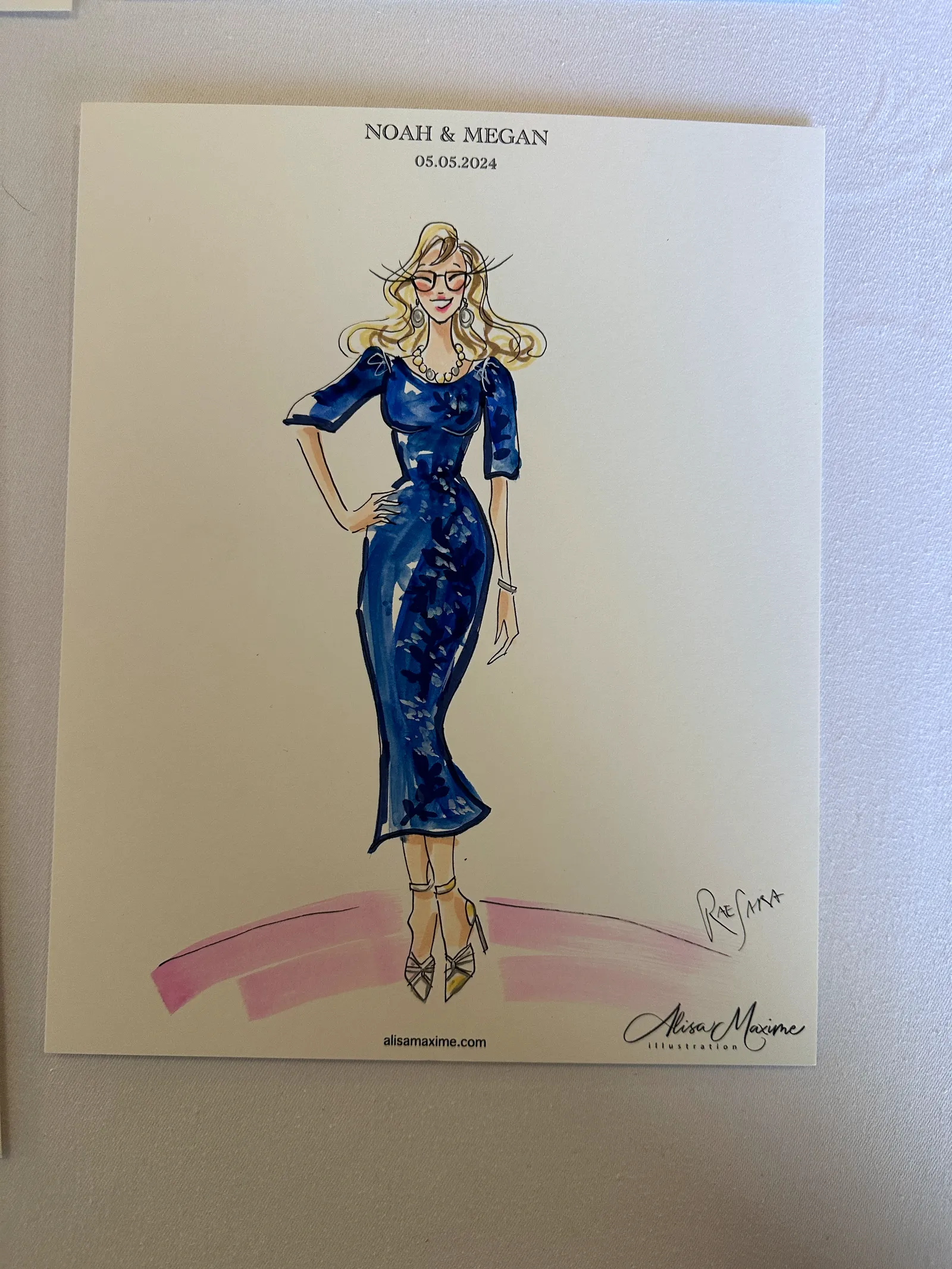 Live fashion sketch 15 from Elegant Wedding Celebration at The Adolphus Hotel, Dallas