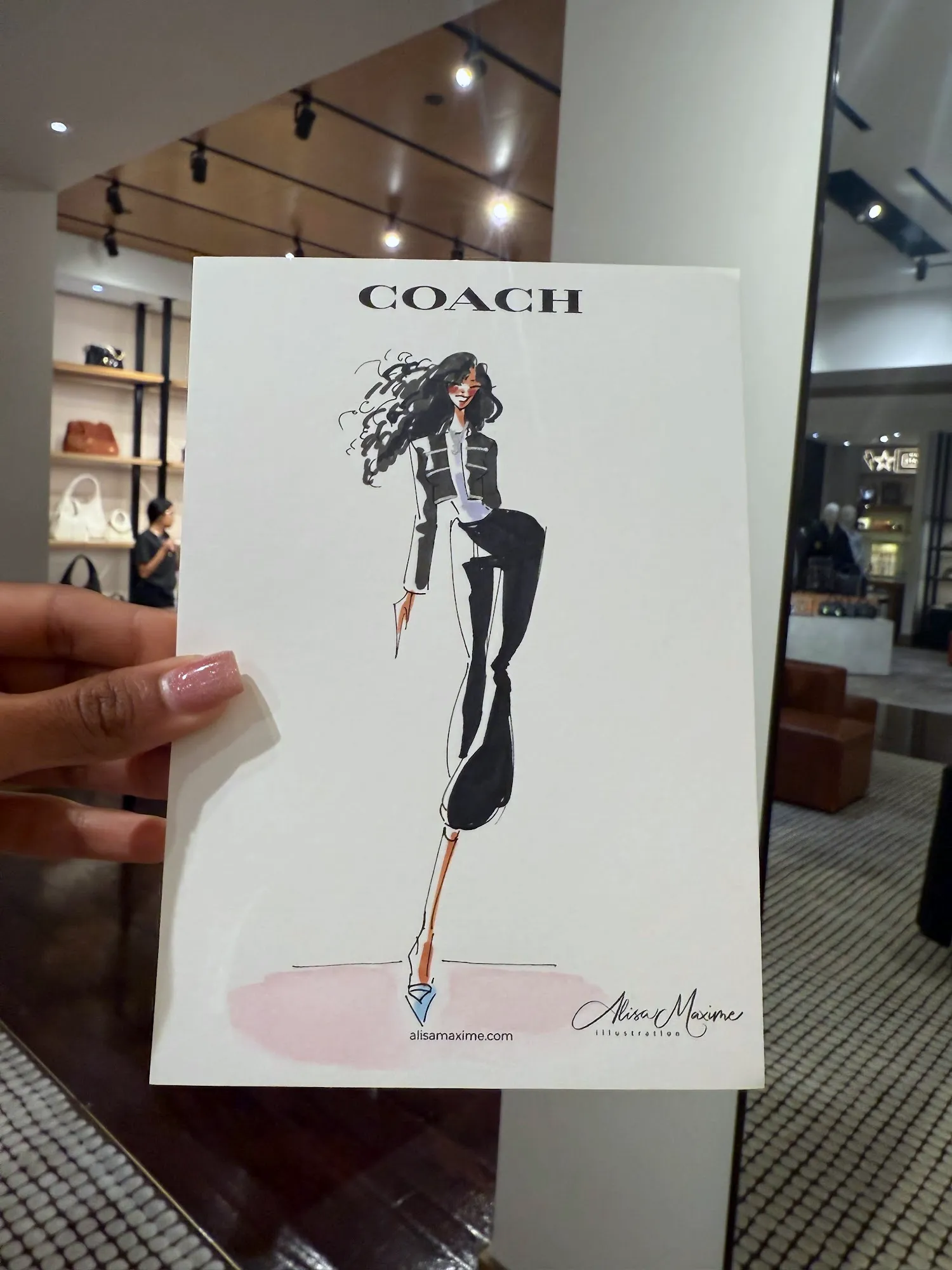 Live fashion sketch 3 from Shop Event at Coach, Dallas