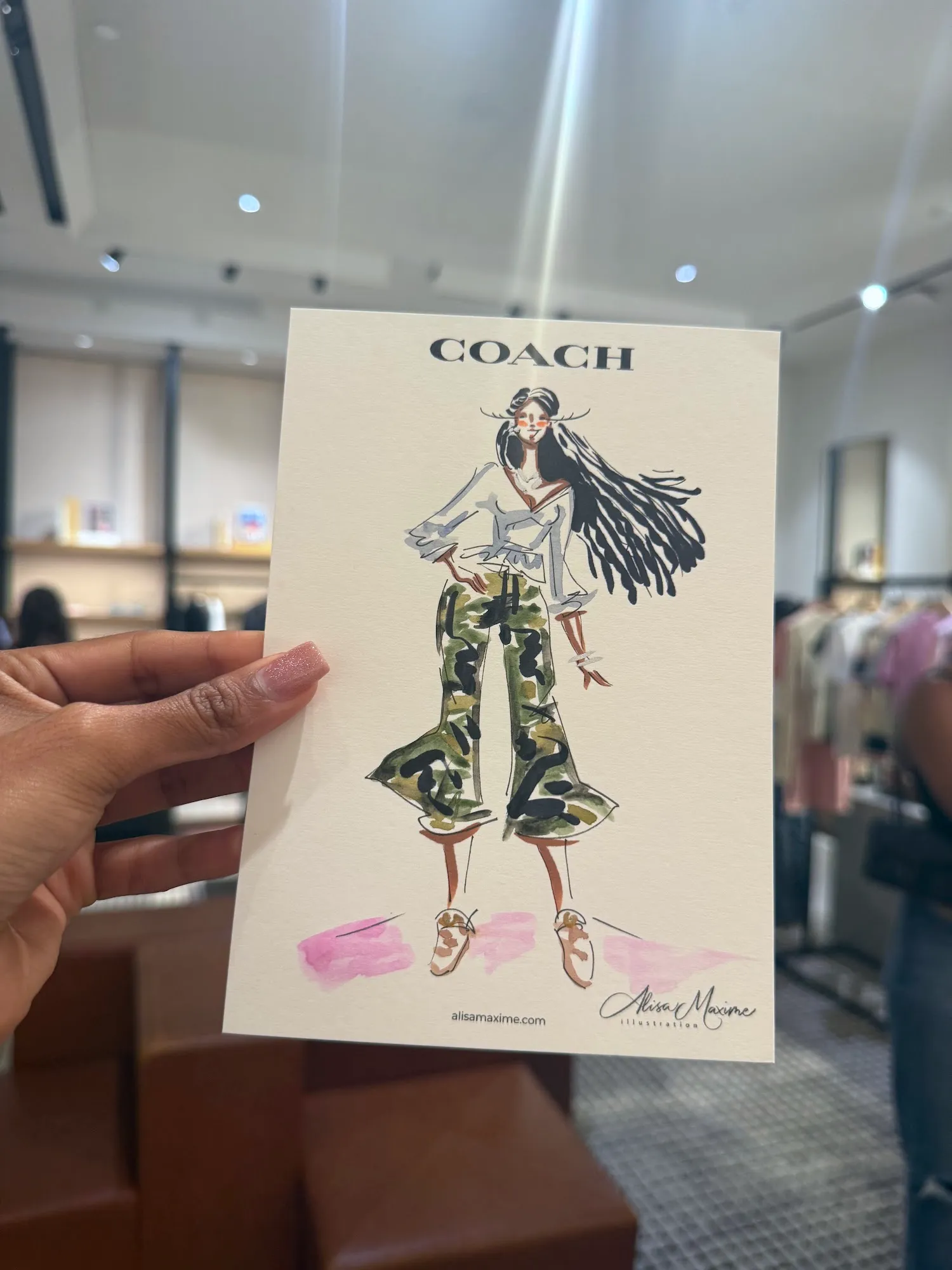 Live sketch from Shop Event at Coach, Dallas