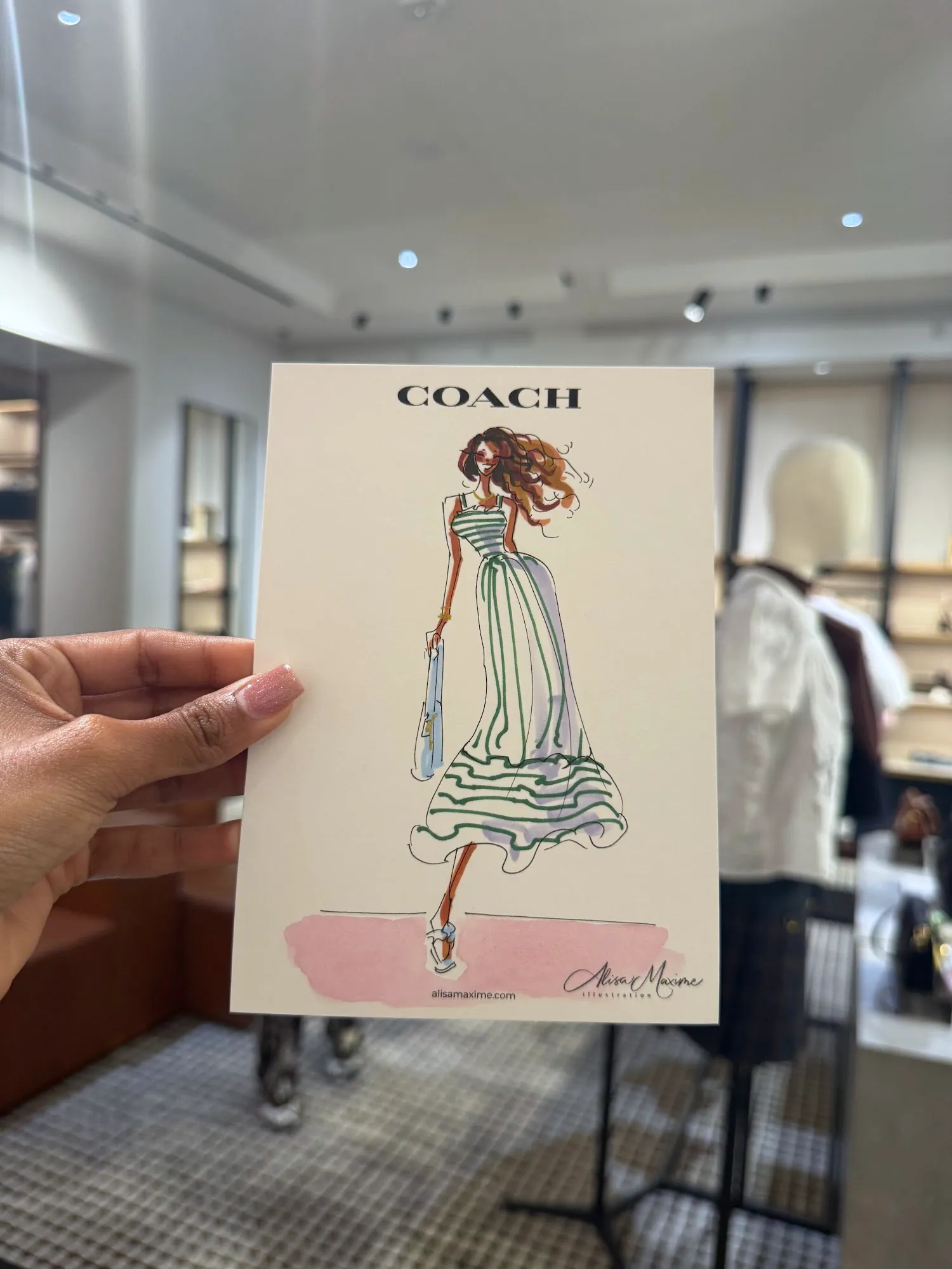 Live fashion sketch 6 from Shop Event at Coach, Dallas