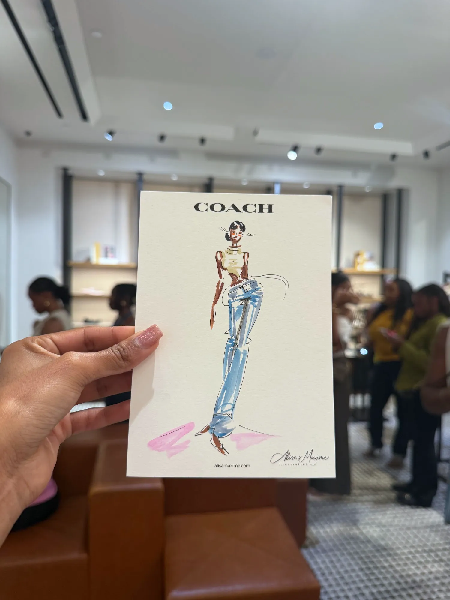 Live fashion sketch 12 from Shop Event at Coach, Dallas