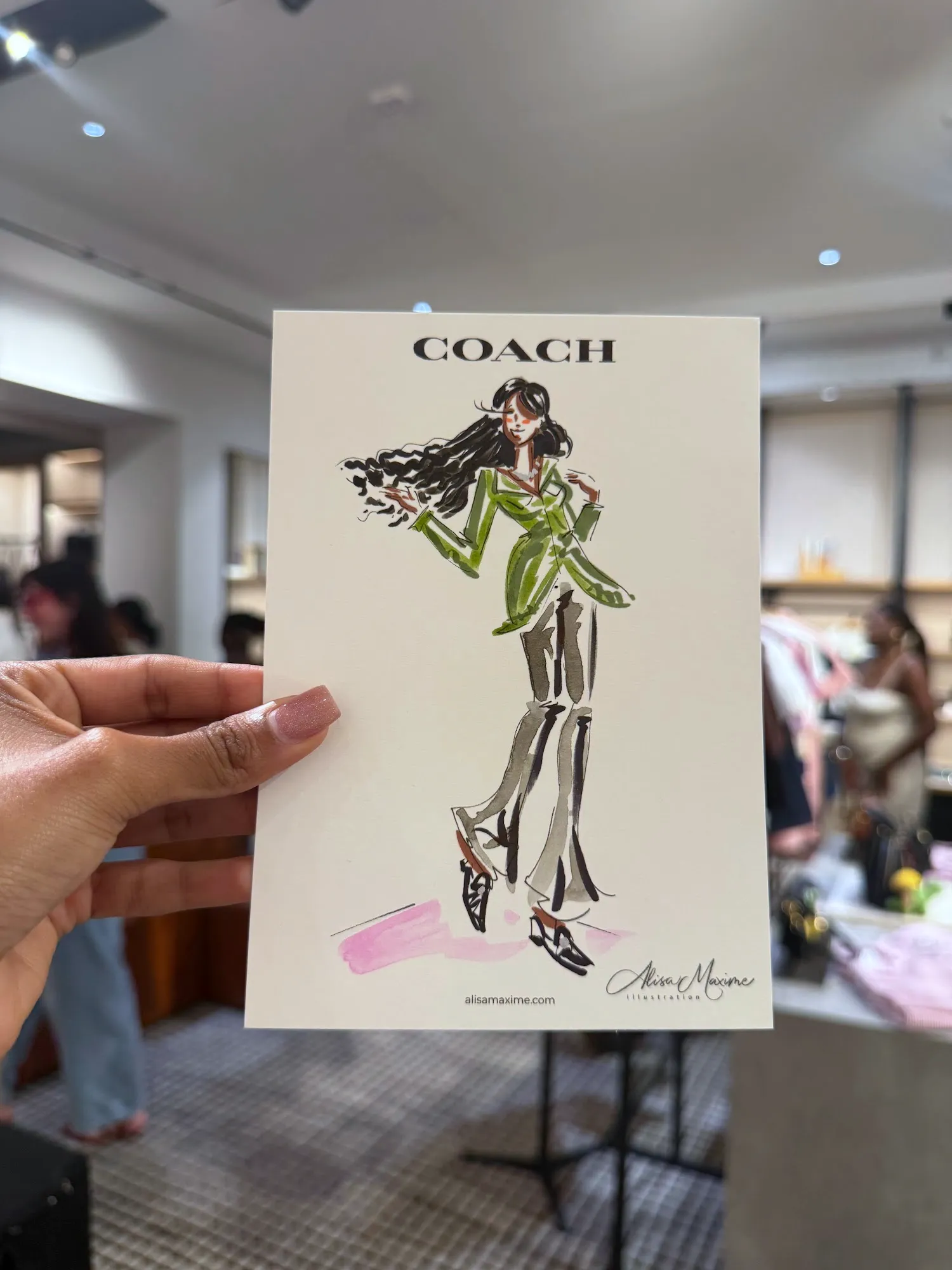 Live fashion sketch 9 from Shop Event at Coach, Dallas