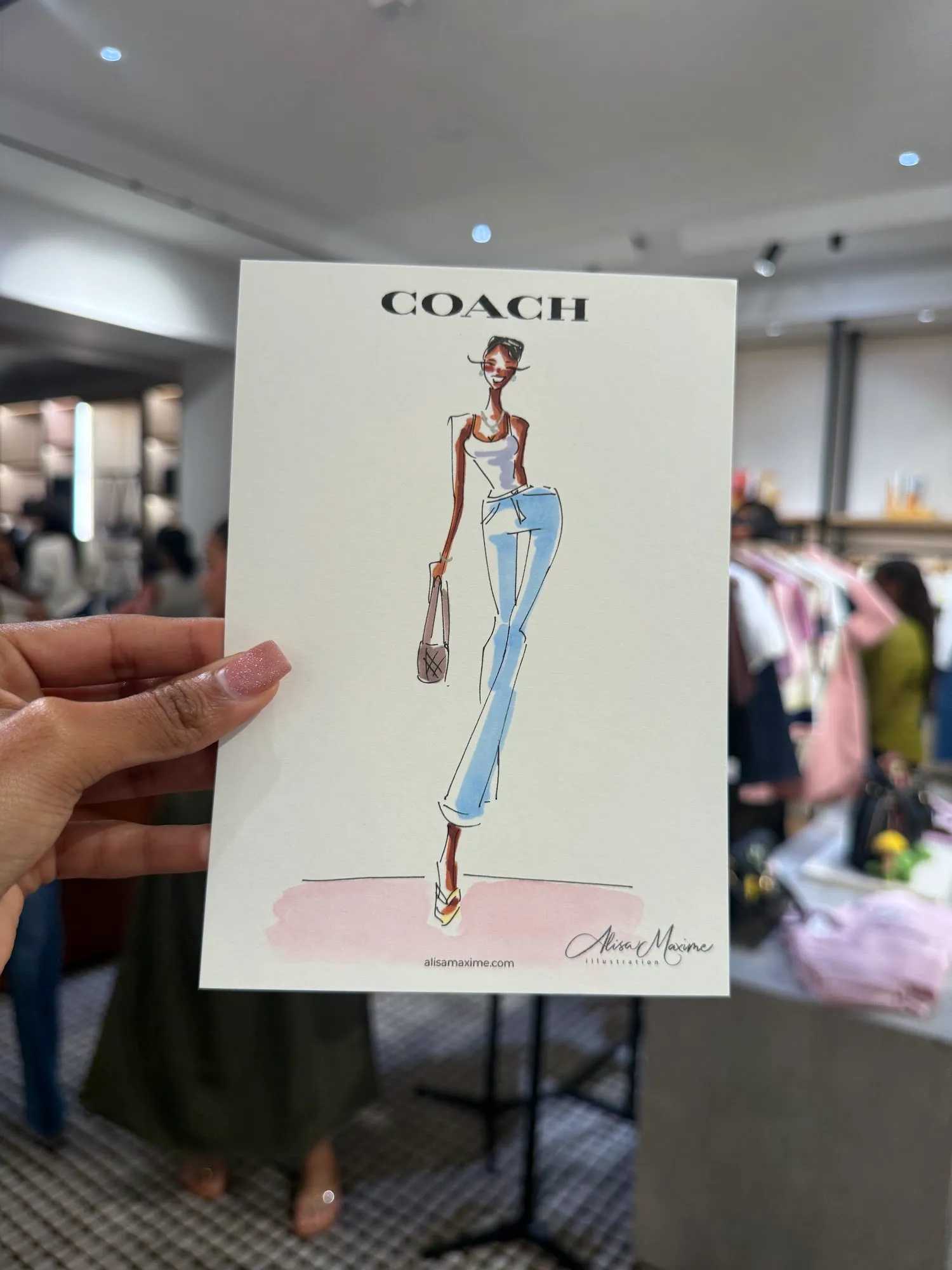 Live fashion sketch 7 from Shop Event at Coach, Dallas