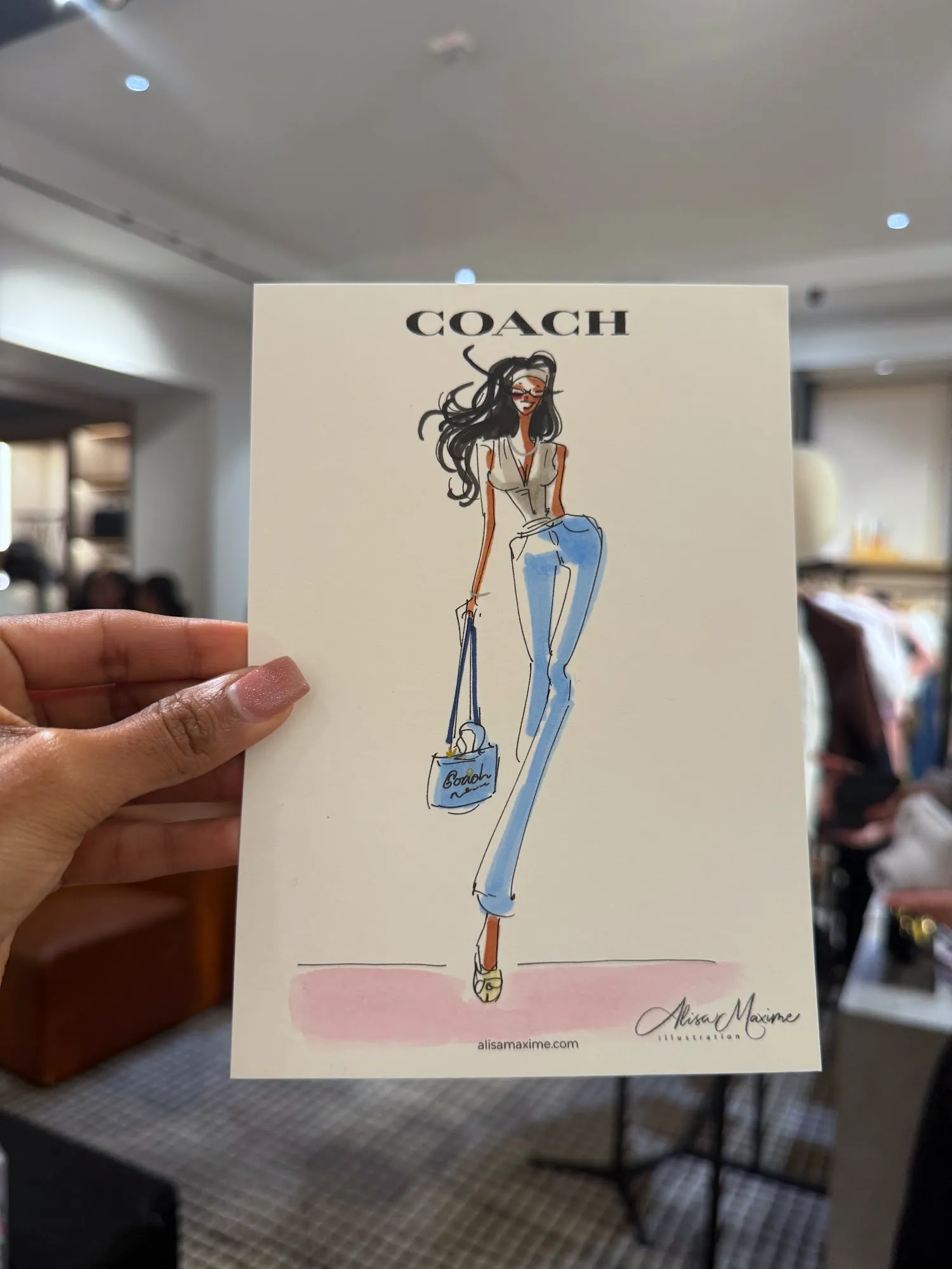 Live fashion sketch 8 from Shop Event at Coach, Dallas