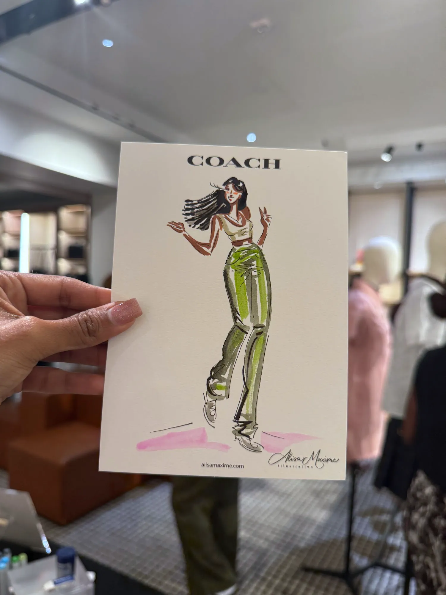 Live fashion sketch 16 from Shop Event at Coach, Dallas