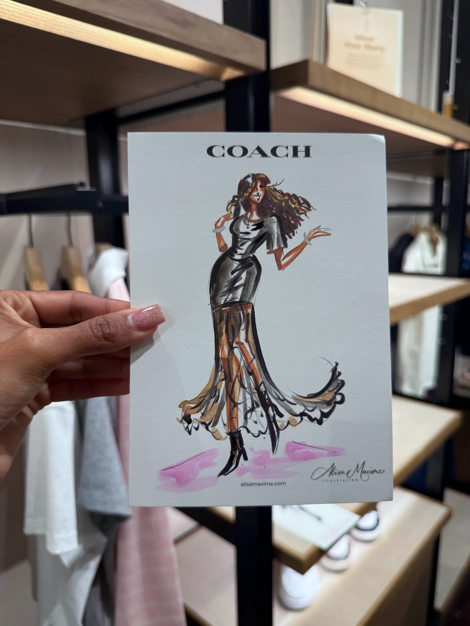 Live fashion sketch 4 from Shop Event at Coach, Dallas