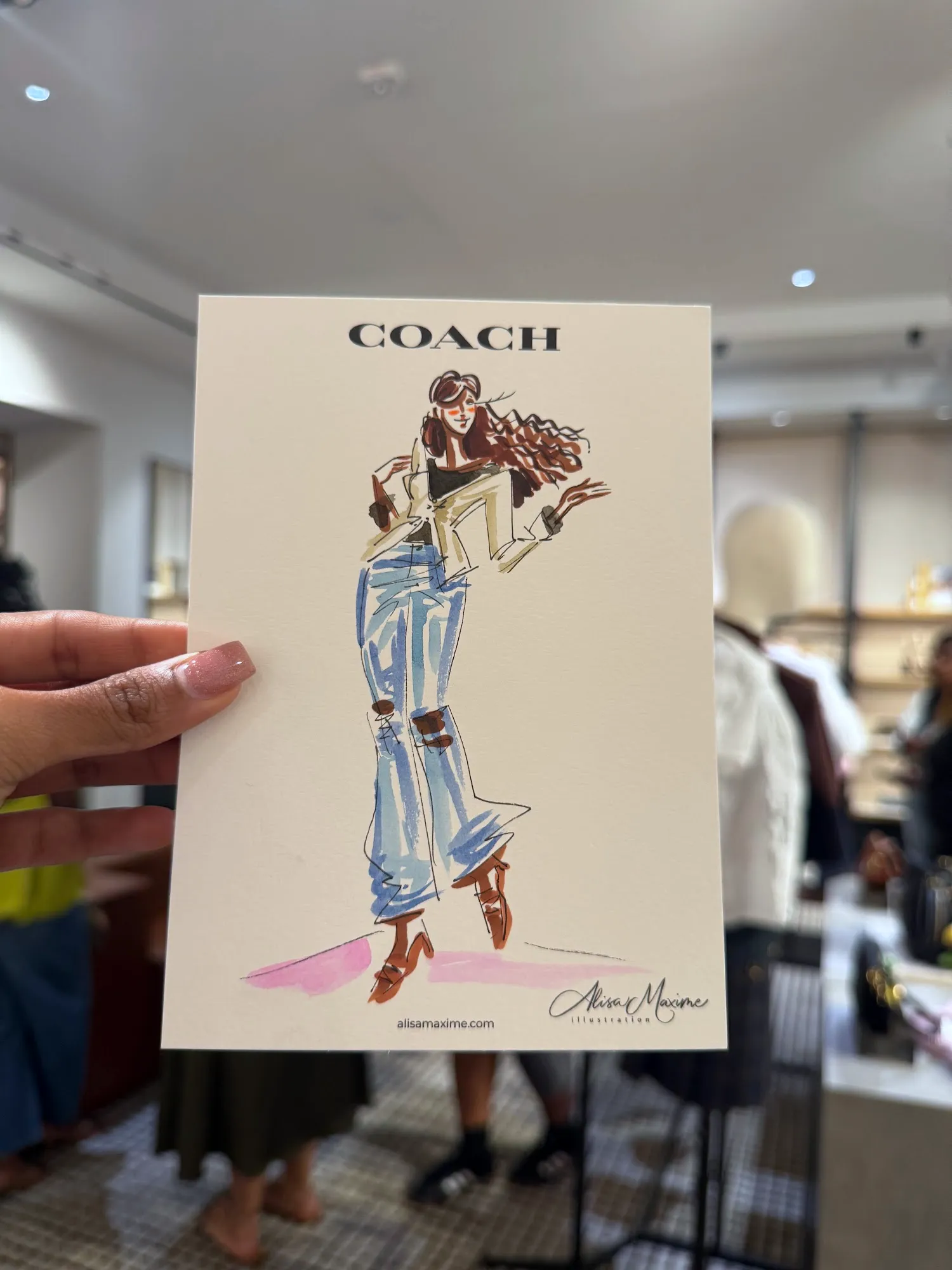 Live fashion sketch 15 from Shop Event at Coach, Dallas