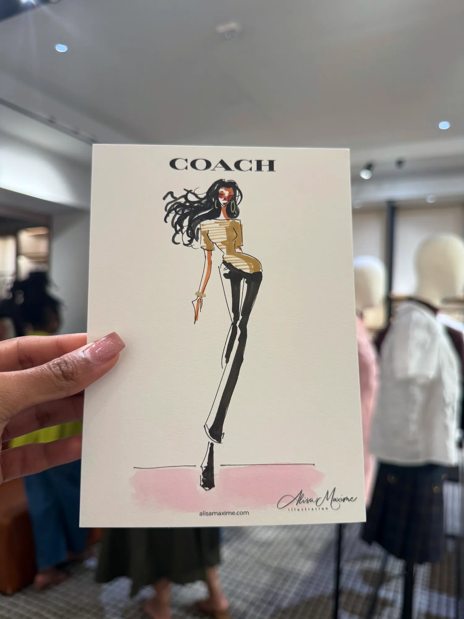 Live fashion sketch 14 from Shop Event at Coach, Dallas
