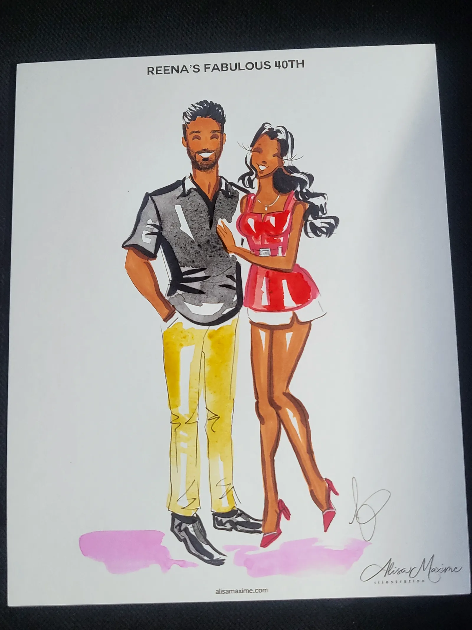 Live fashion sketch 8 from 40th Birthday Celebration in Flower Mound, Texas