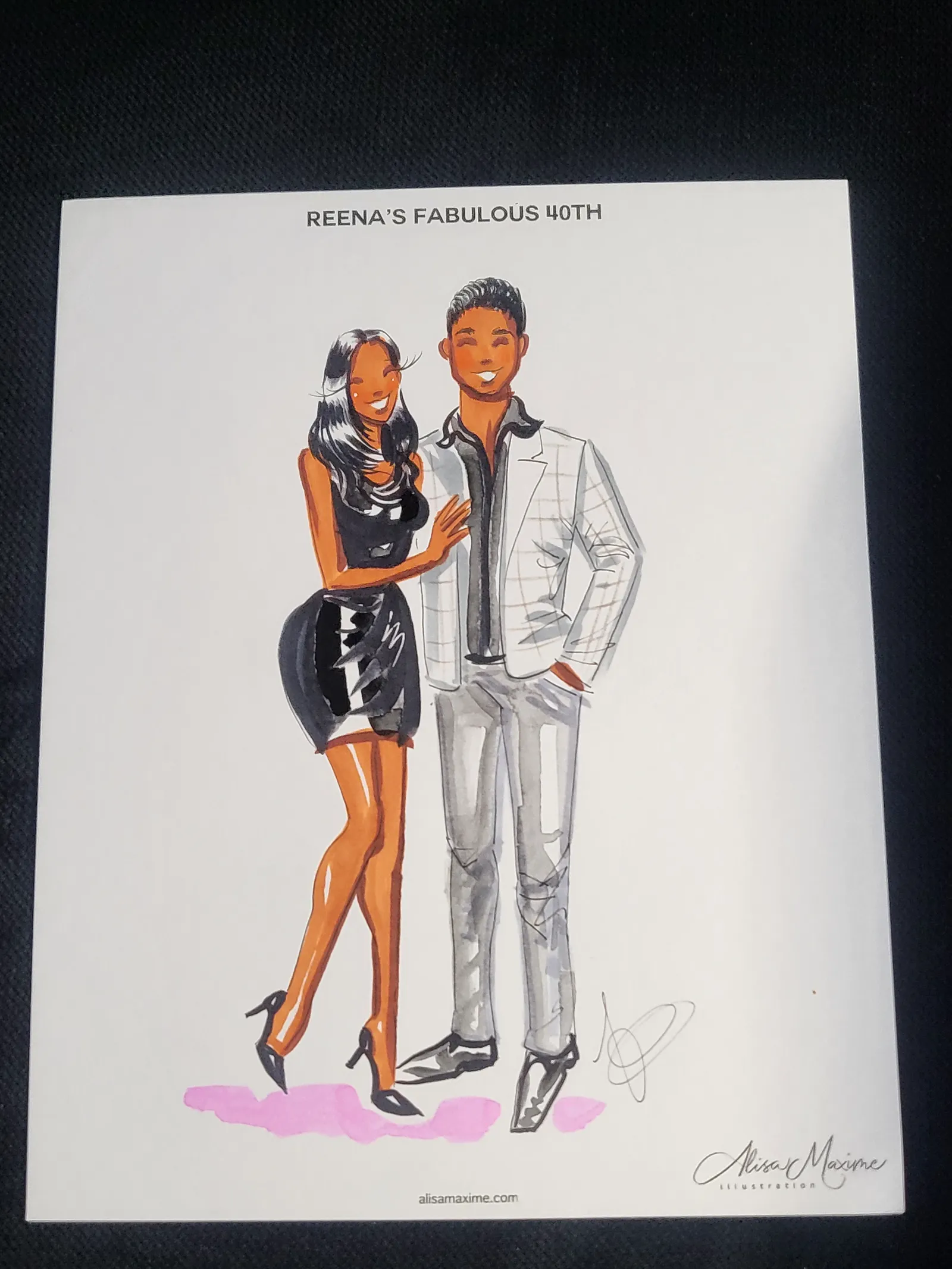Live fashion sketch 9 from 40th Birthday Celebration in Flower Mound, Texas