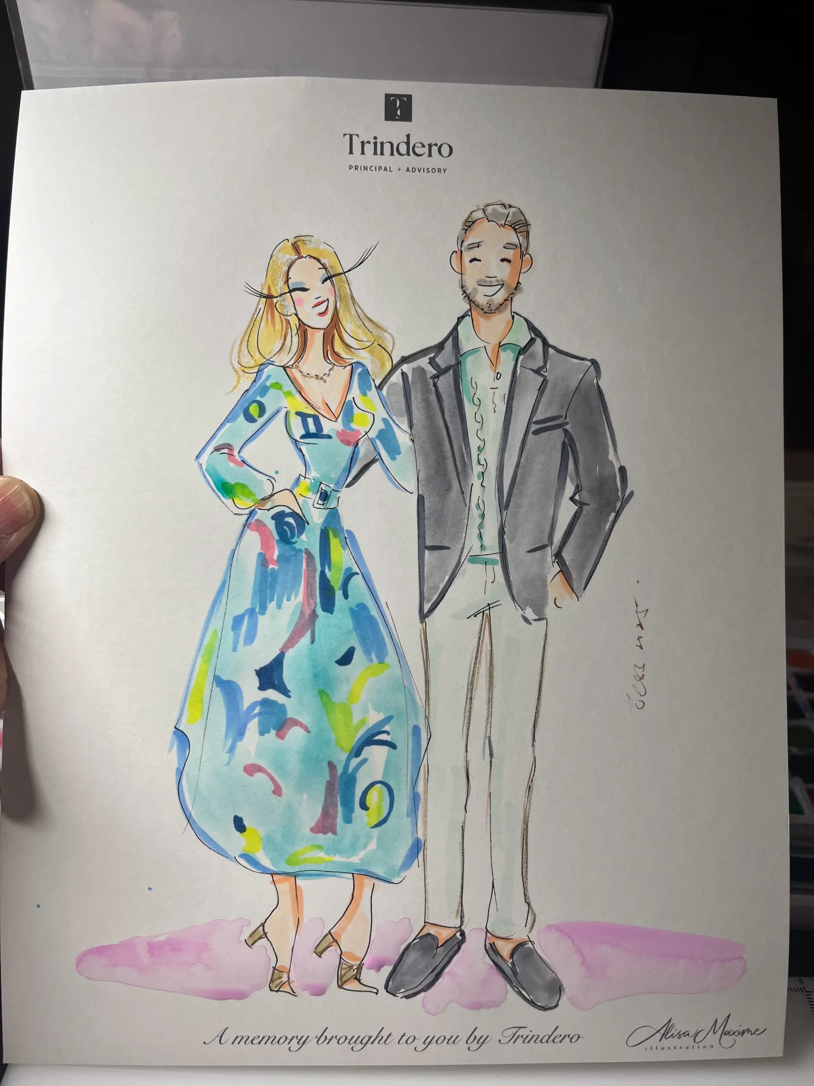 Live sketch from Gala Evening at Ashton Depot, Fort Worth