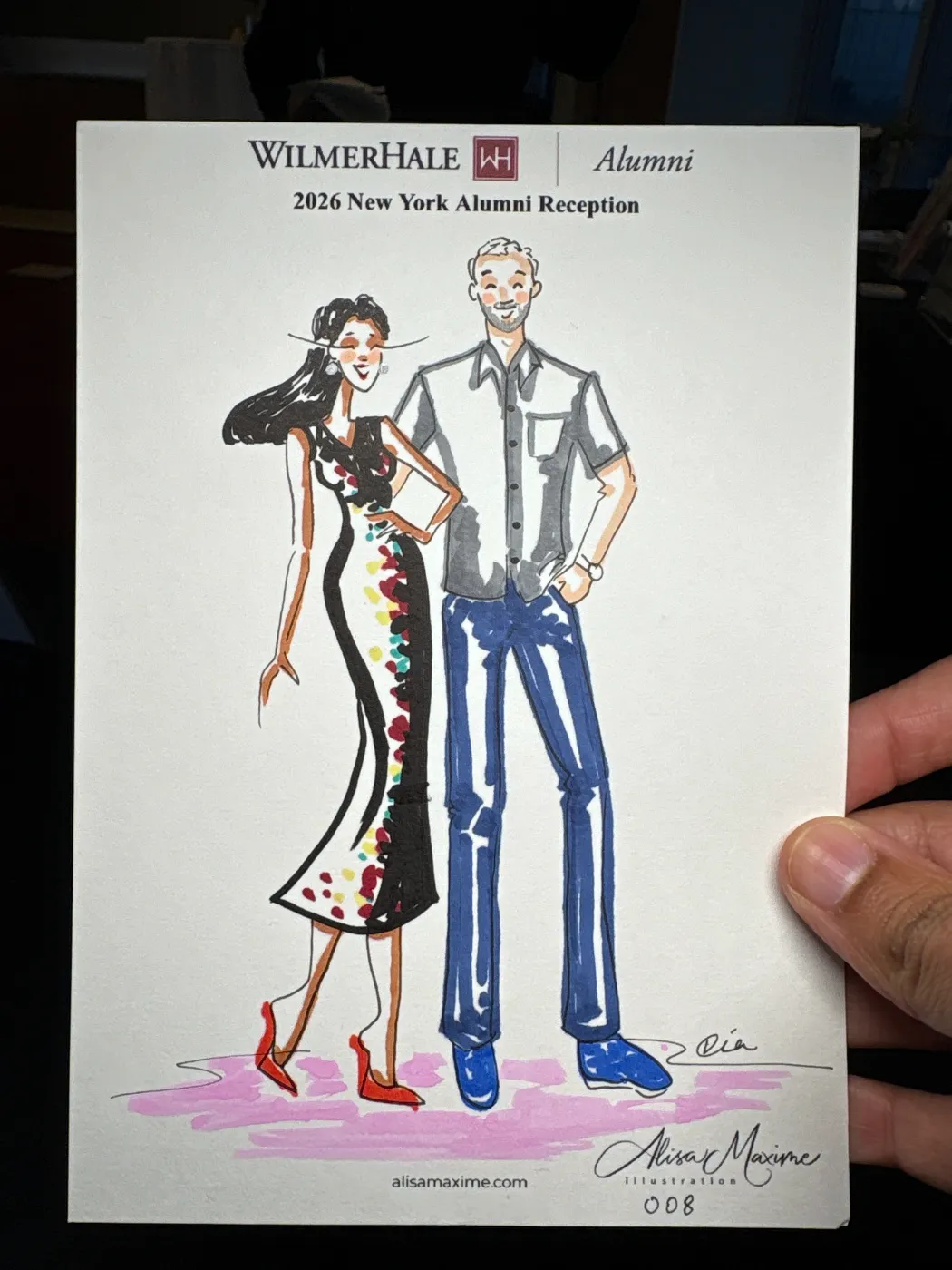 Live fashion sketch 6 from WilmerHale Client Appreciation Evening at 7 World Trade Center, New York
