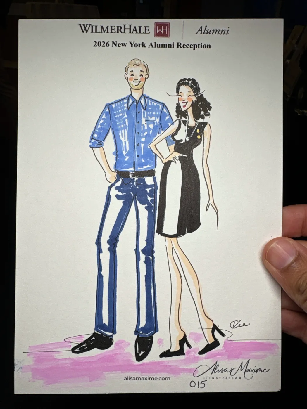 Live fashion sketch 13 from WilmerHale Client Appreciation Evening at 7 World Trade Center, New York