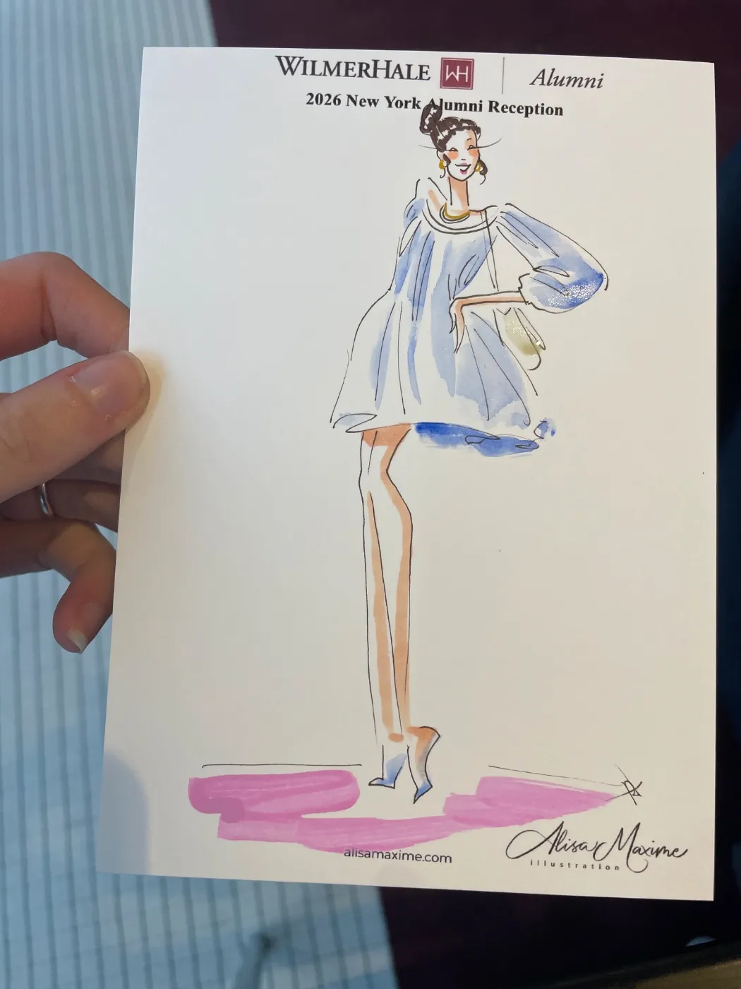 Live sketch from WilmerHale Client Appreciation Evening at 7 World Trade Center, New York