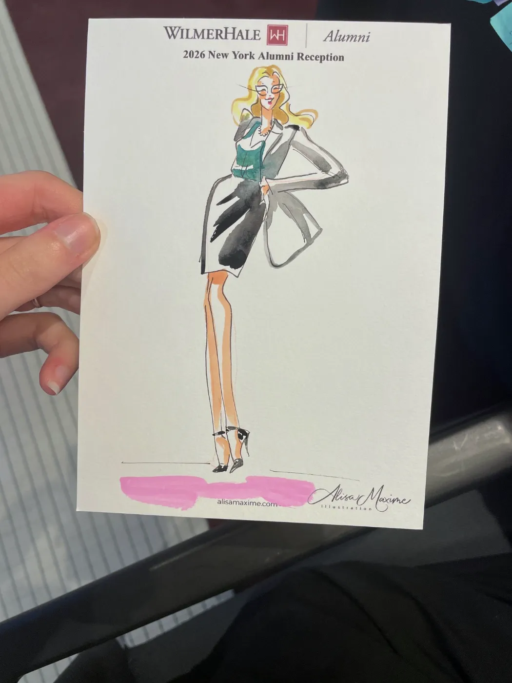 Live fashion sketch 15 from WilmerHale Client Appreciation Evening at 7 World Trade Center, New York