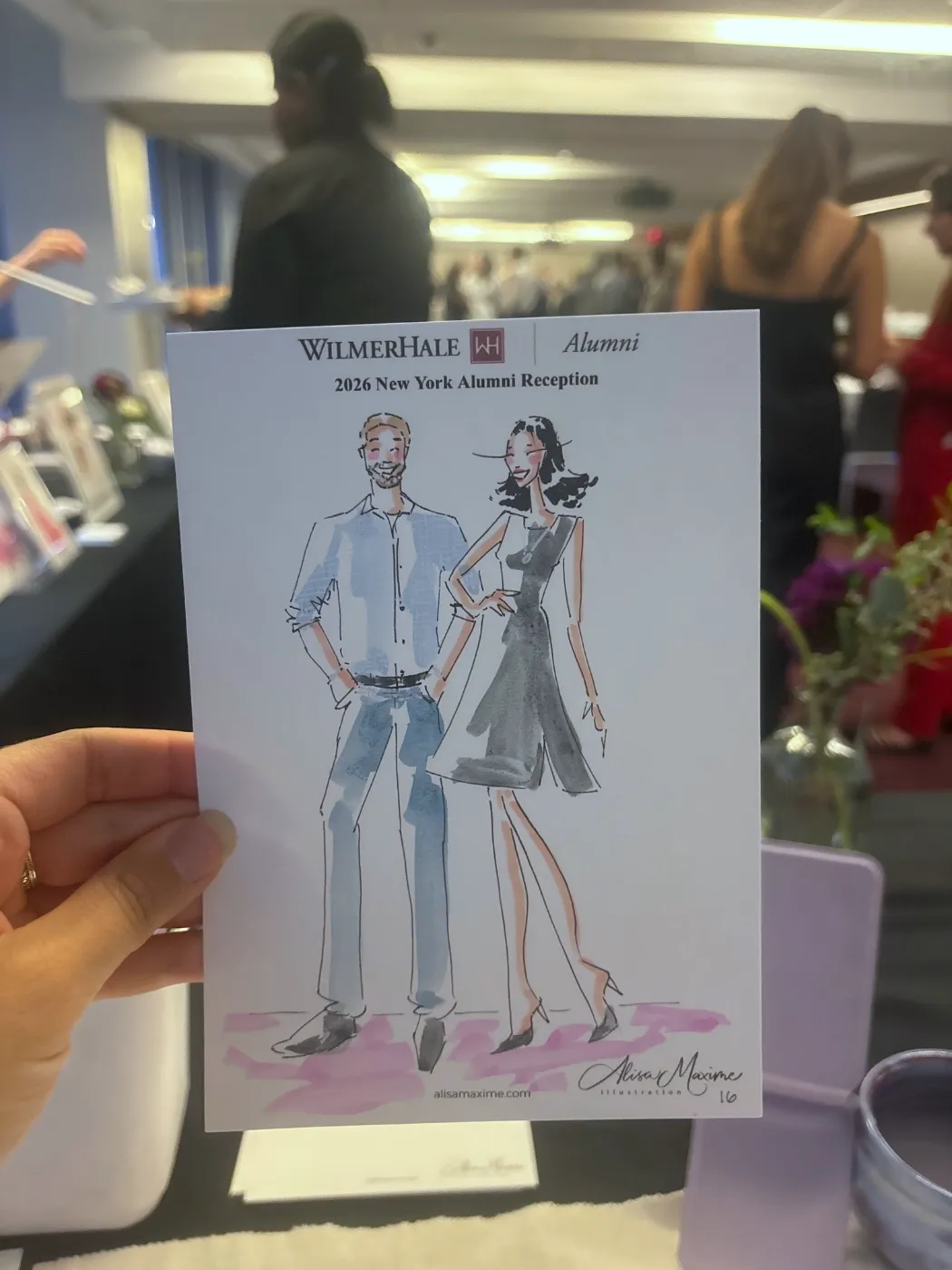 Live fashion sketch 14 from WilmerHale Client Appreciation Evening at 7 World Trade Center, New York