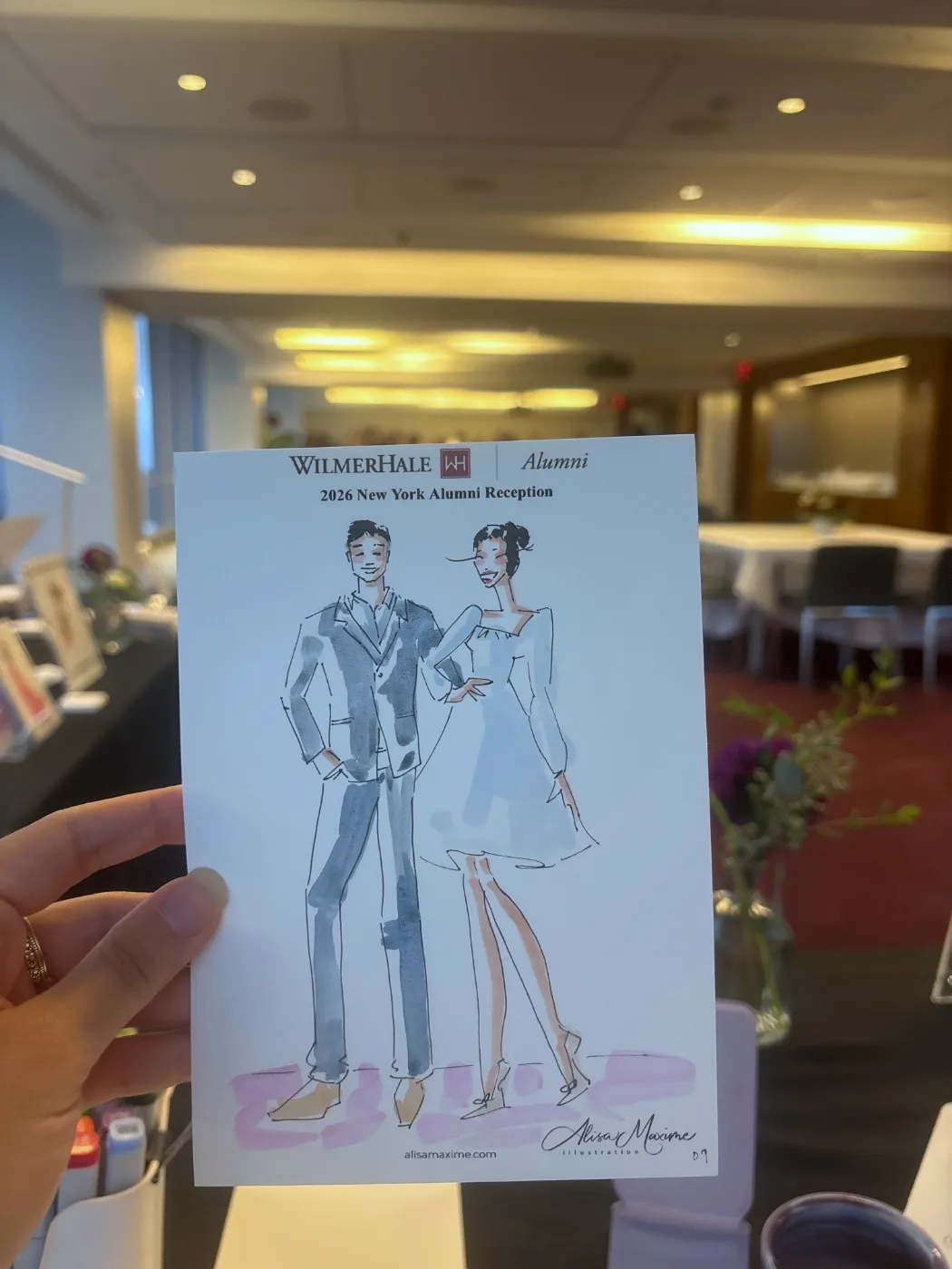 Live fashion sketch 7 from WilmerHale Client Appreciation Evening at 7 World Trade Center, New York